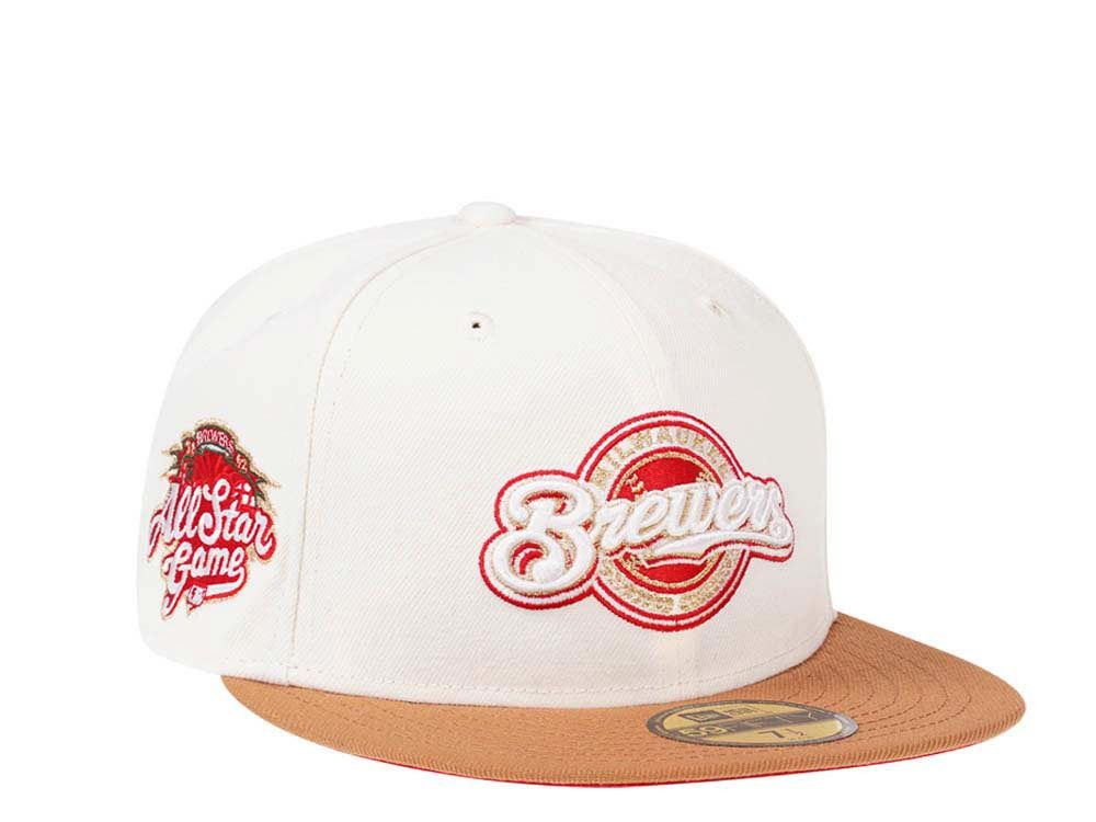 New Era Cream Two 2 Tone Milwaukee Brewers 7 1/8 2002 All Star ASG Size ONE SIZE - 8 Thumbnail