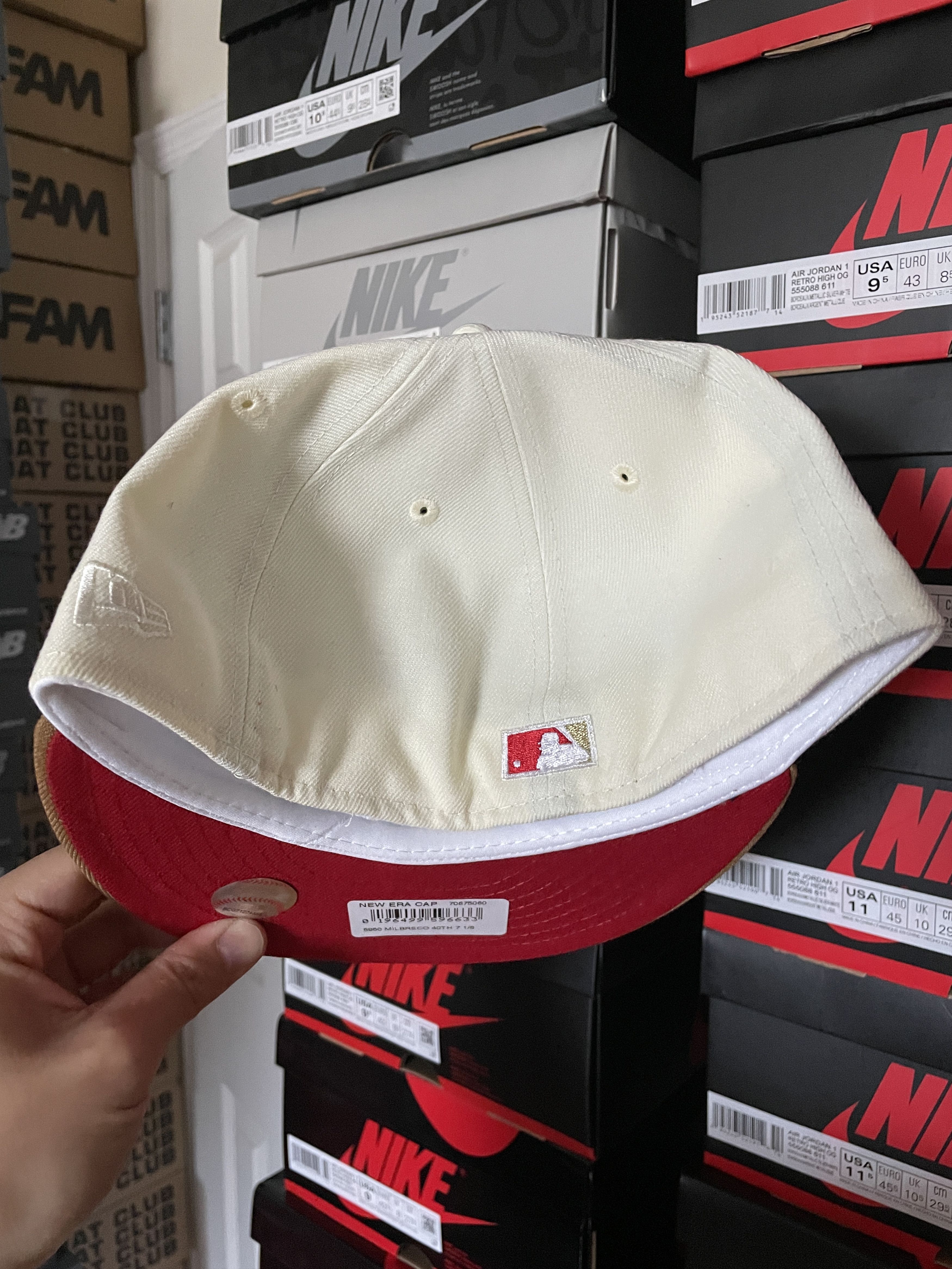 New Era Cream Two 2 Tone Milwaukee Brewers 7 1/8 2002 All Star ASG Size ONE SIZE - 5 Thumbnail