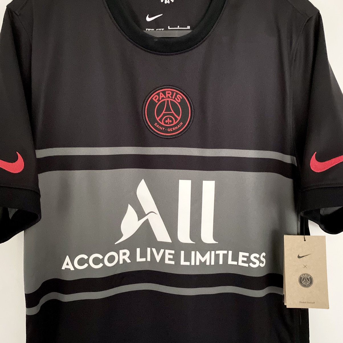 Jordan Brand × Nike NEW 2021 2022 PSG Paris Nike Third Kit Soccer Jersey Shirt S Size US S / EU 44-46 / 1 - 4 Thumbnail