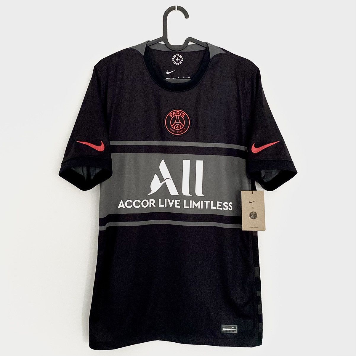 Jordan Brand × Nike NEW 2021 2022 PSG Paris Nike Third Kit Soccer Jersey Shirt S Size US S / EU 44-46 / 1 - 3 Thumbnail