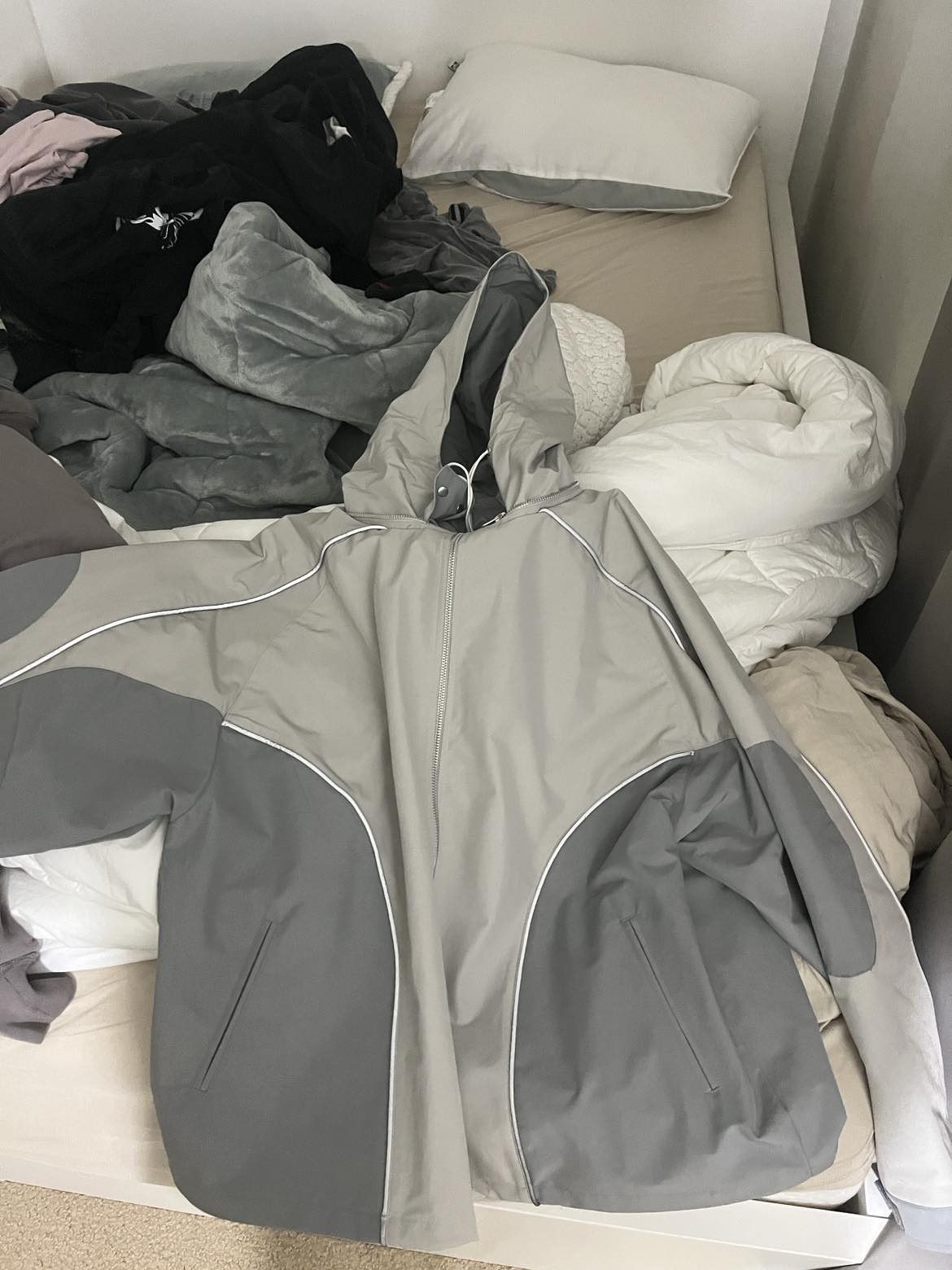 Streetwear Trendt Vision Grey Flight Jacket | Grailed