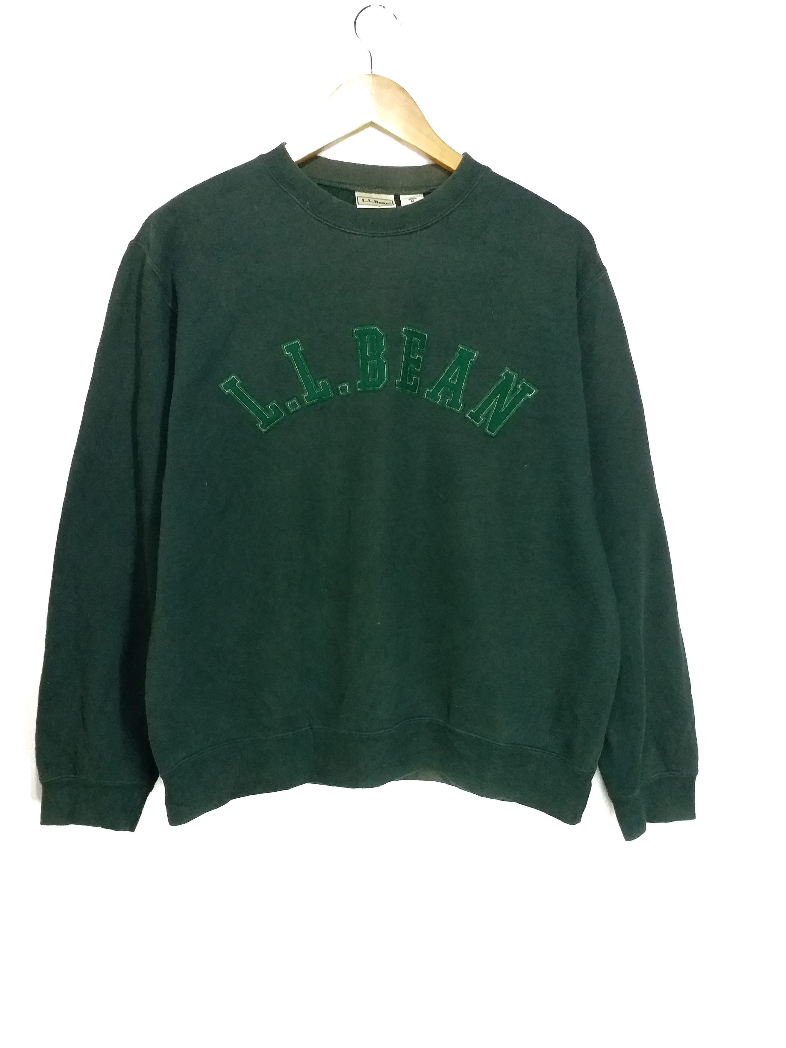 BIG Spellout L.L Bean 90's Sweatshirt Green size M