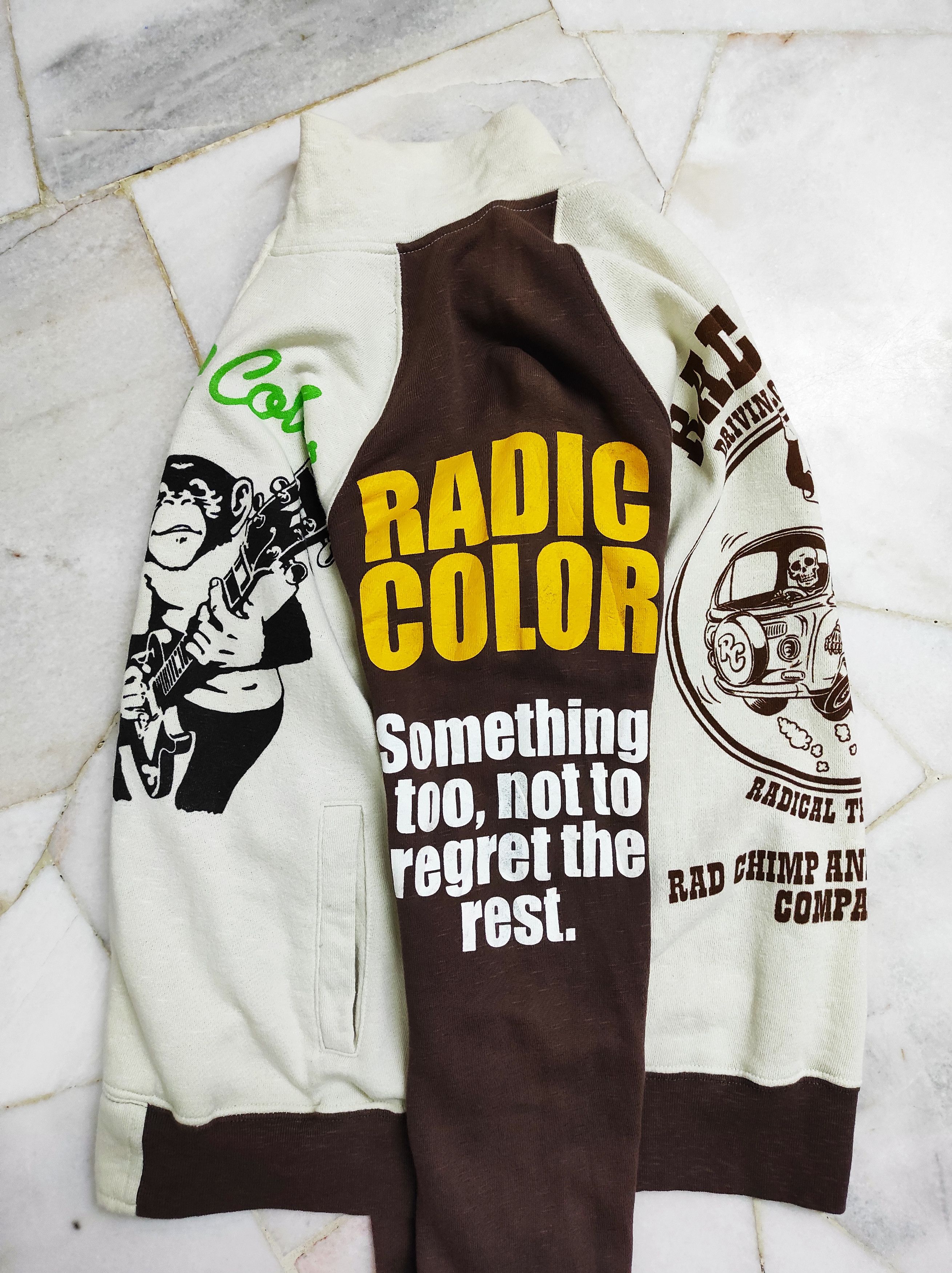 Japanese Brand RADIC COLOR multi print sweat jacket Size US M / EU 48-50 / 2 - 7 Thumbnail