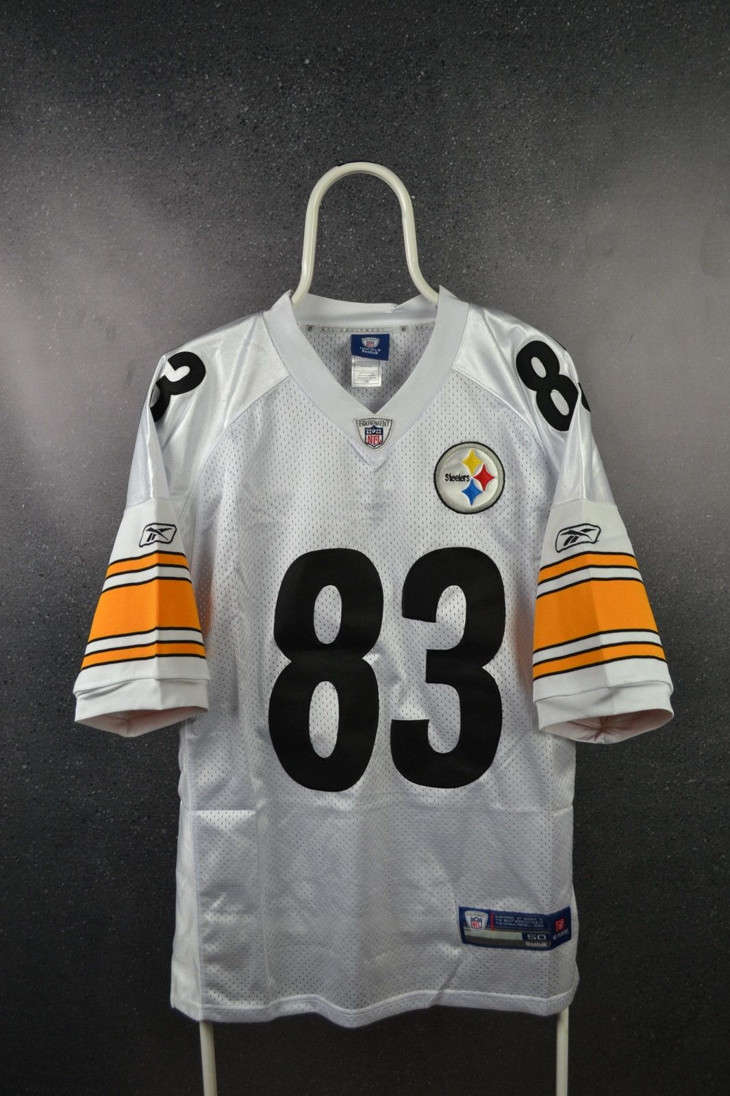 2005-06 PITTSBURGH STEELERS MILLER #83 REEBOK ON FIELD JERSEY