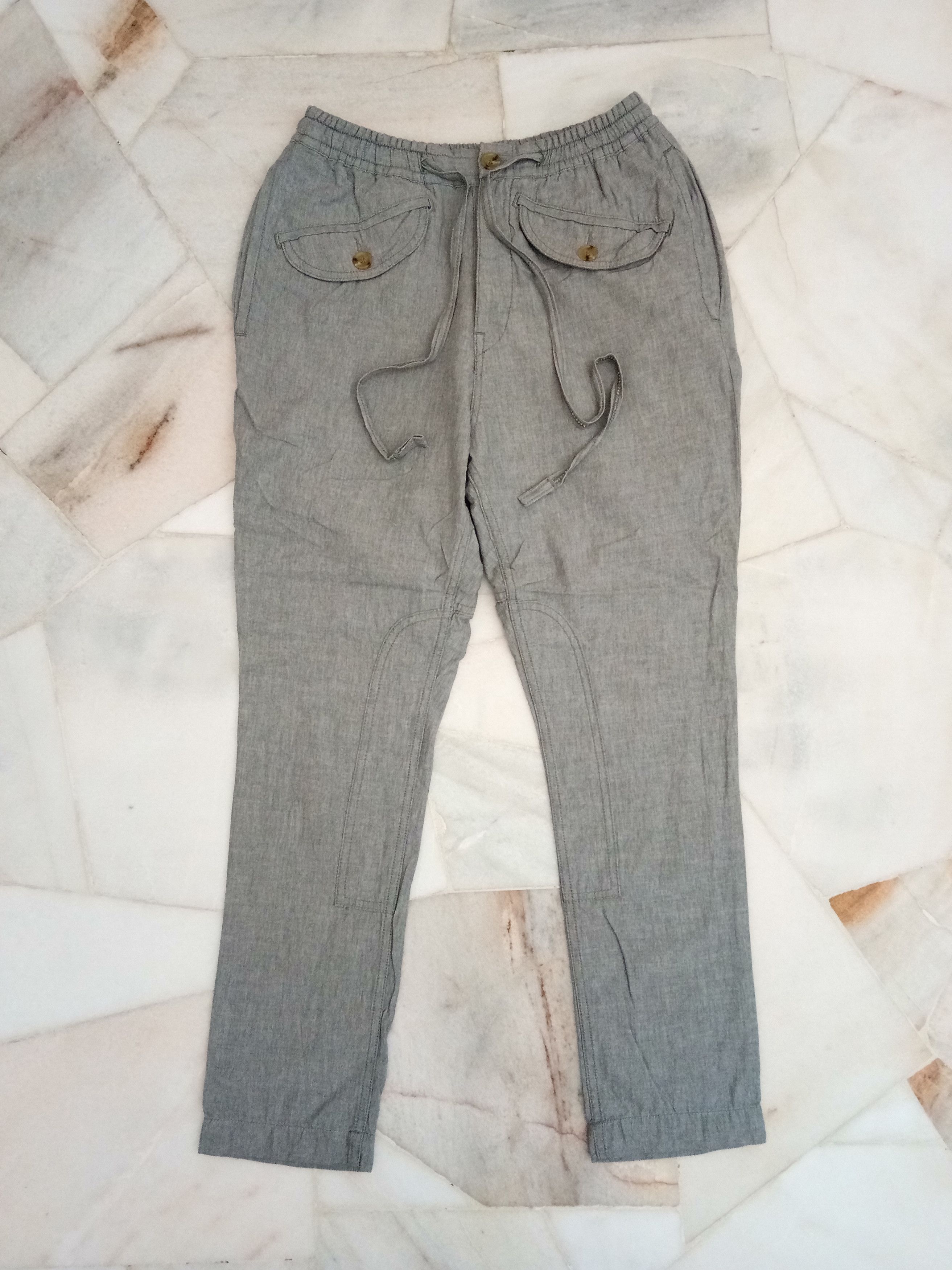 Japanese Brand × TROVE Drop crotch relaxing pants with drawstring Size US 30 / EU 46 - 1 Thumbnail