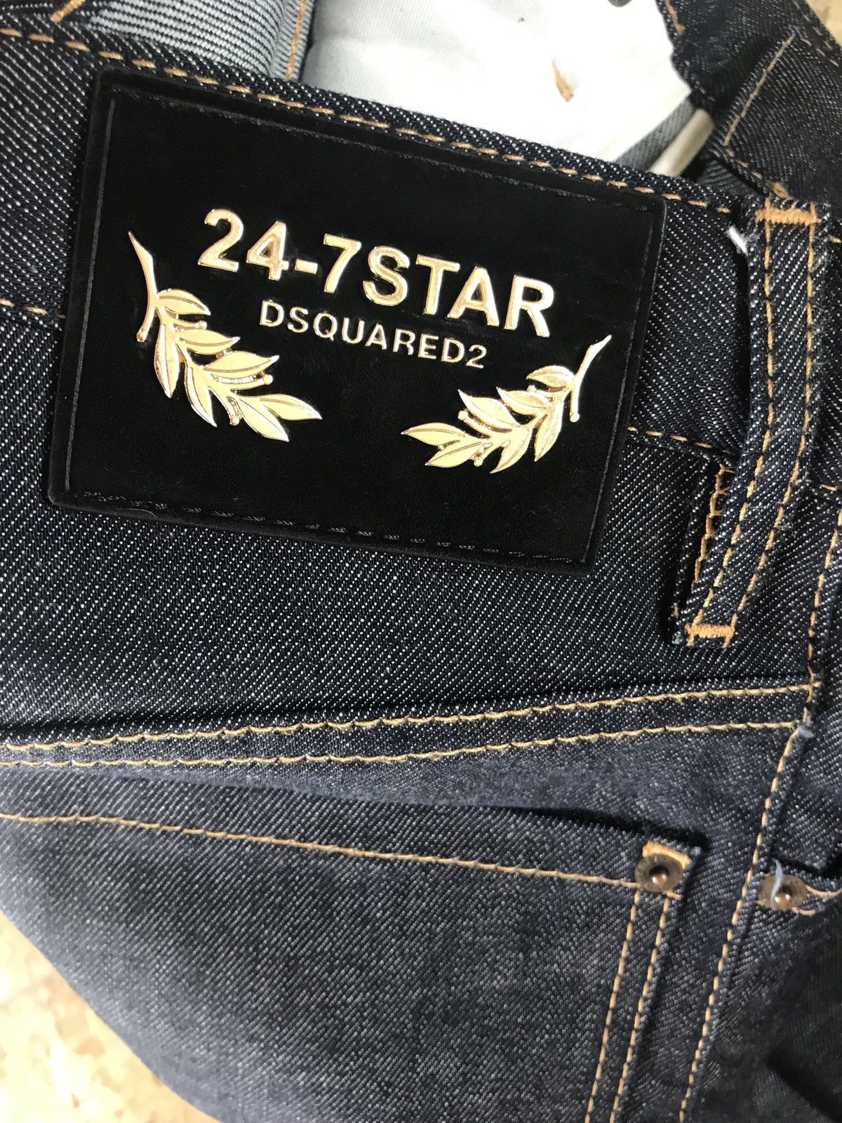 Dsquared2 24-7 Star Patch Slim Dark Blue Denim Size US 26 / EU 42 - 11 Thumbnail