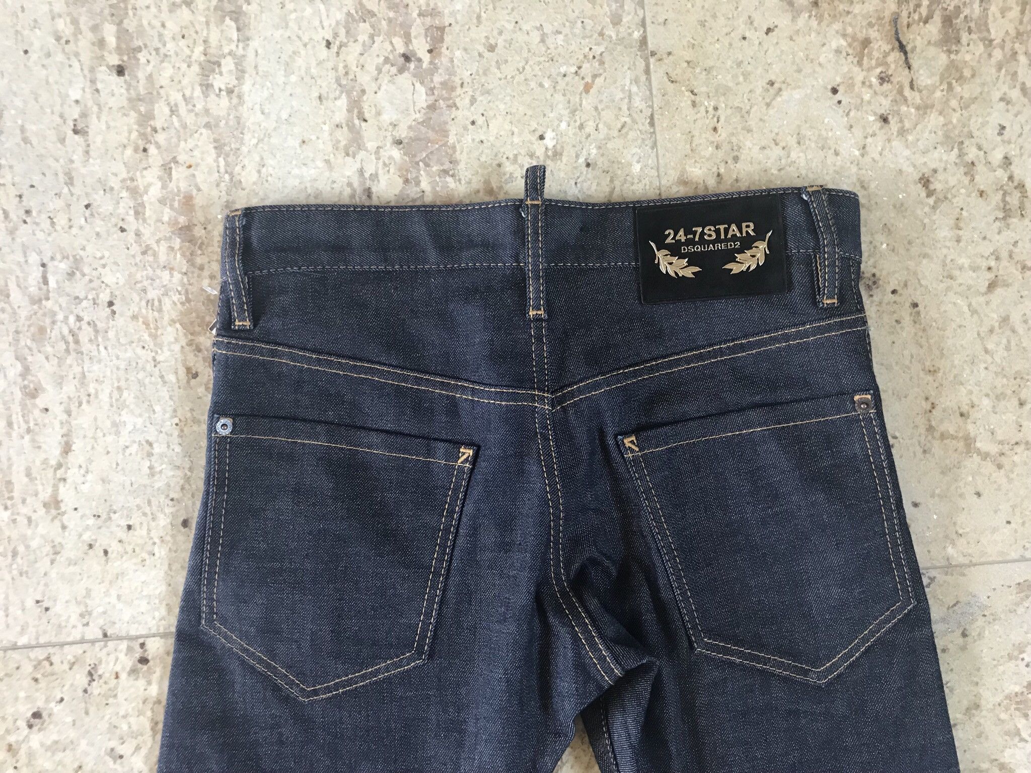 Dsquared2 24-7 Star Patch Slim Dark Blue Denim Size US 26 / EU 42 - 12 Thumbnail