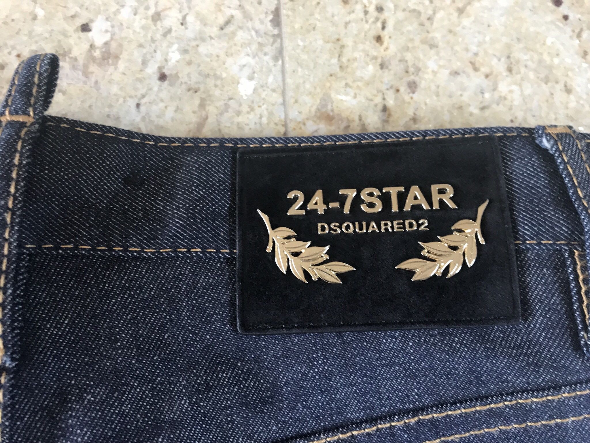 Dsquared2 24-7 Star Patch Slim Dark Blue Denim Size US 26 / EU 42 - 14 Thumbnail