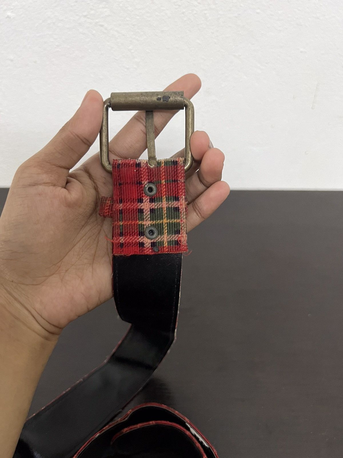 Vintage Plaid Tartan Design Buckle Belt Size ONE SIZE - 5 Thumbnail
