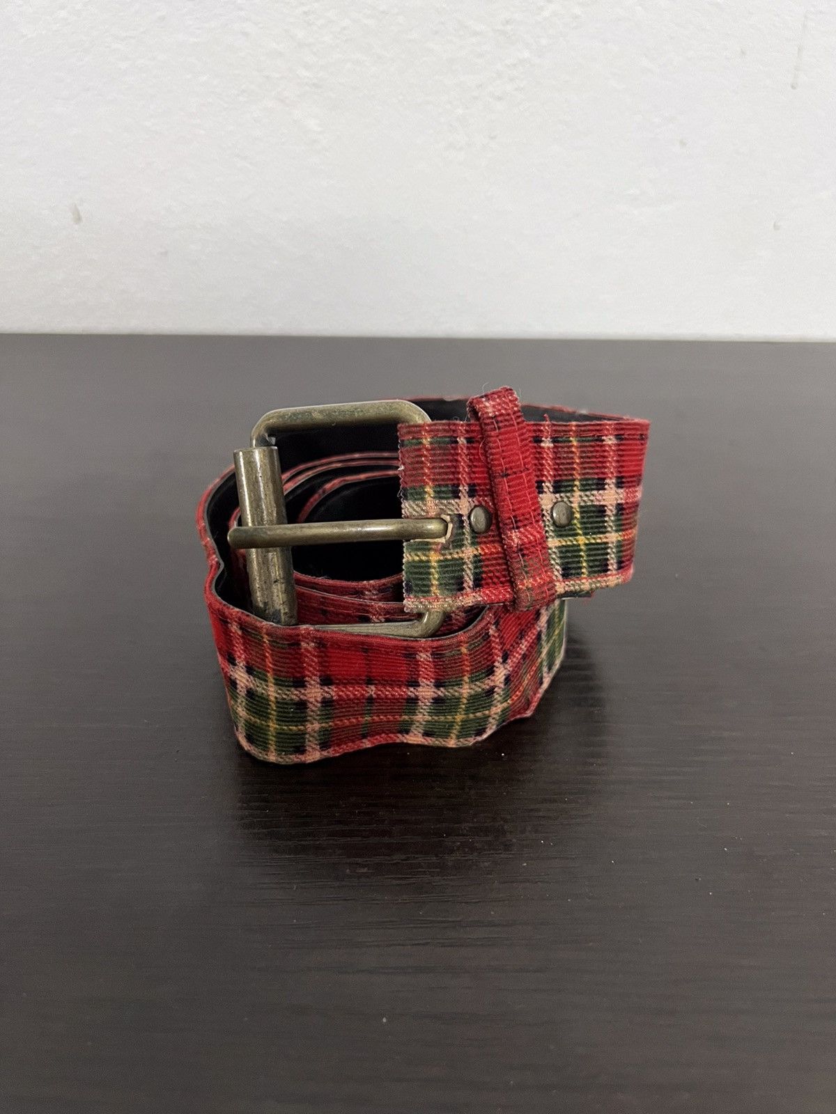 Vintage Plaid Tartan Design Buckle Belt Size ONE SIZE - 4 Thumbnail