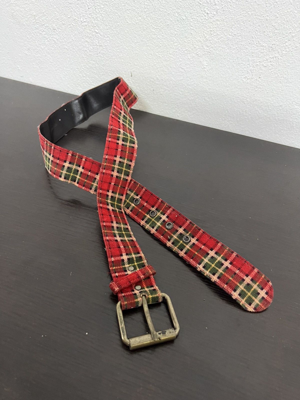 Vintage Plaid Tartan Design Buckle Belt Size ONE SIZE - 8 Thumbnail
