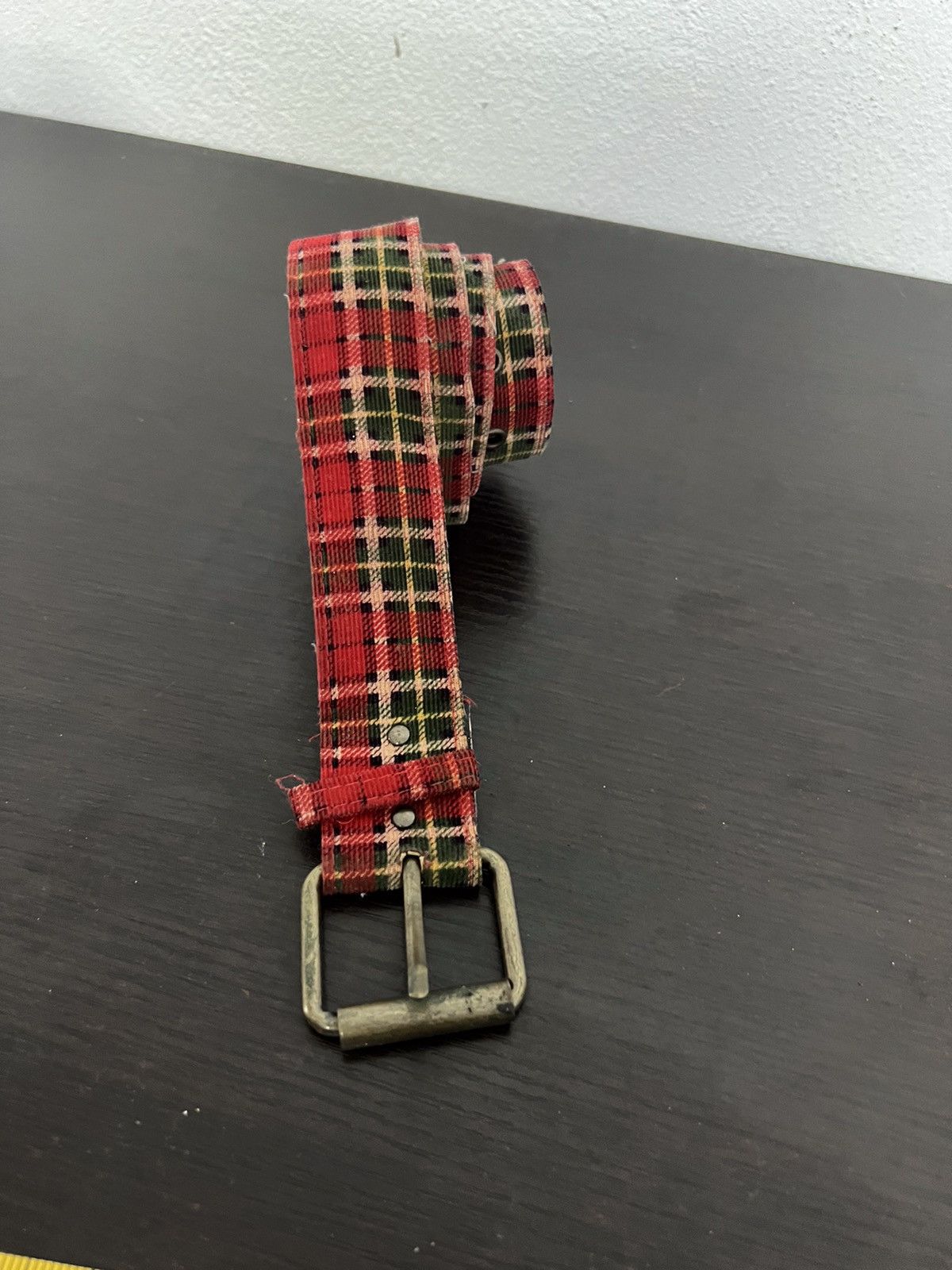 Vintage Plaid Tartan Design Buckle Belt Size ONE SIZE - 3 Thumbnail