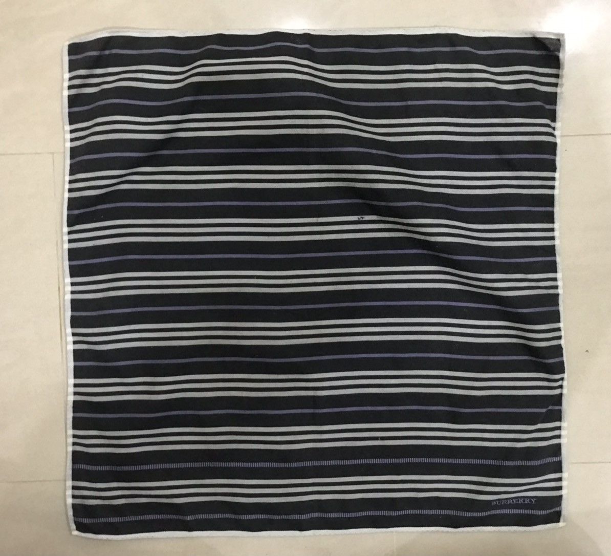 Burberry × Vintage Burberry Stripe Design Scarf/Handkerchief/Neckerchief/Pocket Size ONE SIZE - 3 Thumbnail