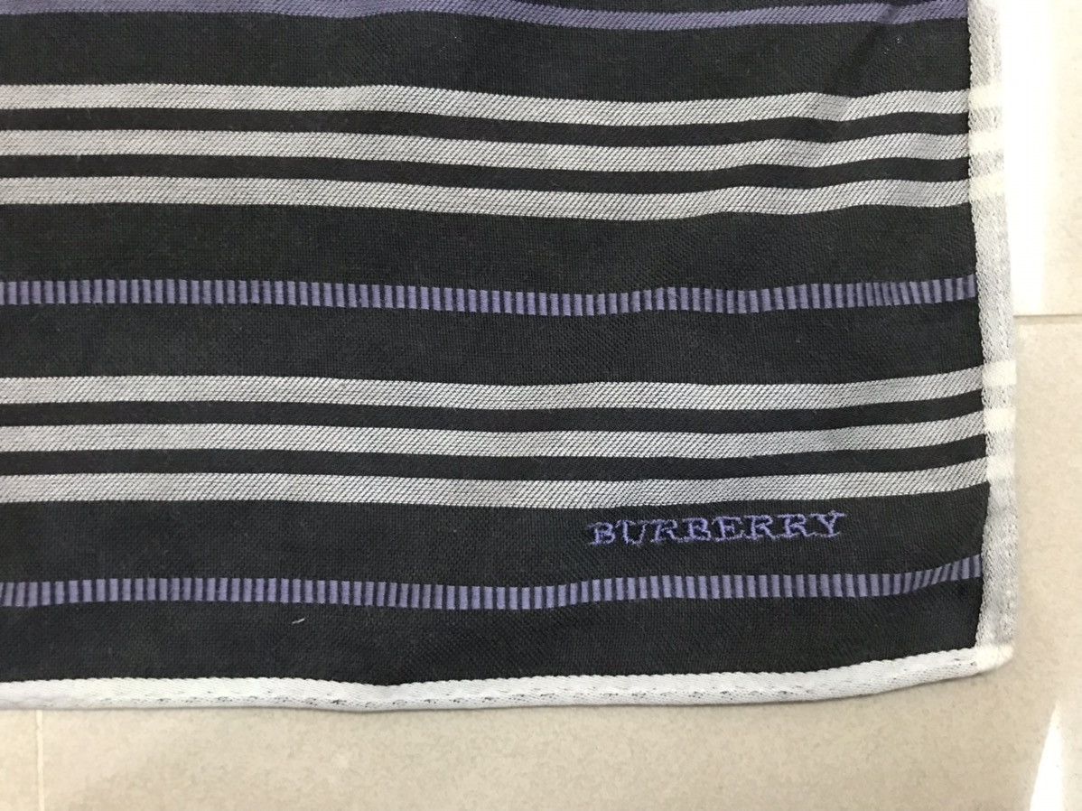 Burberry × Vintage Burberry Stripe Design Scarf/Handkerchief/Neckerchief/Pocket Size ONE SIZE - 4 Thumbnail