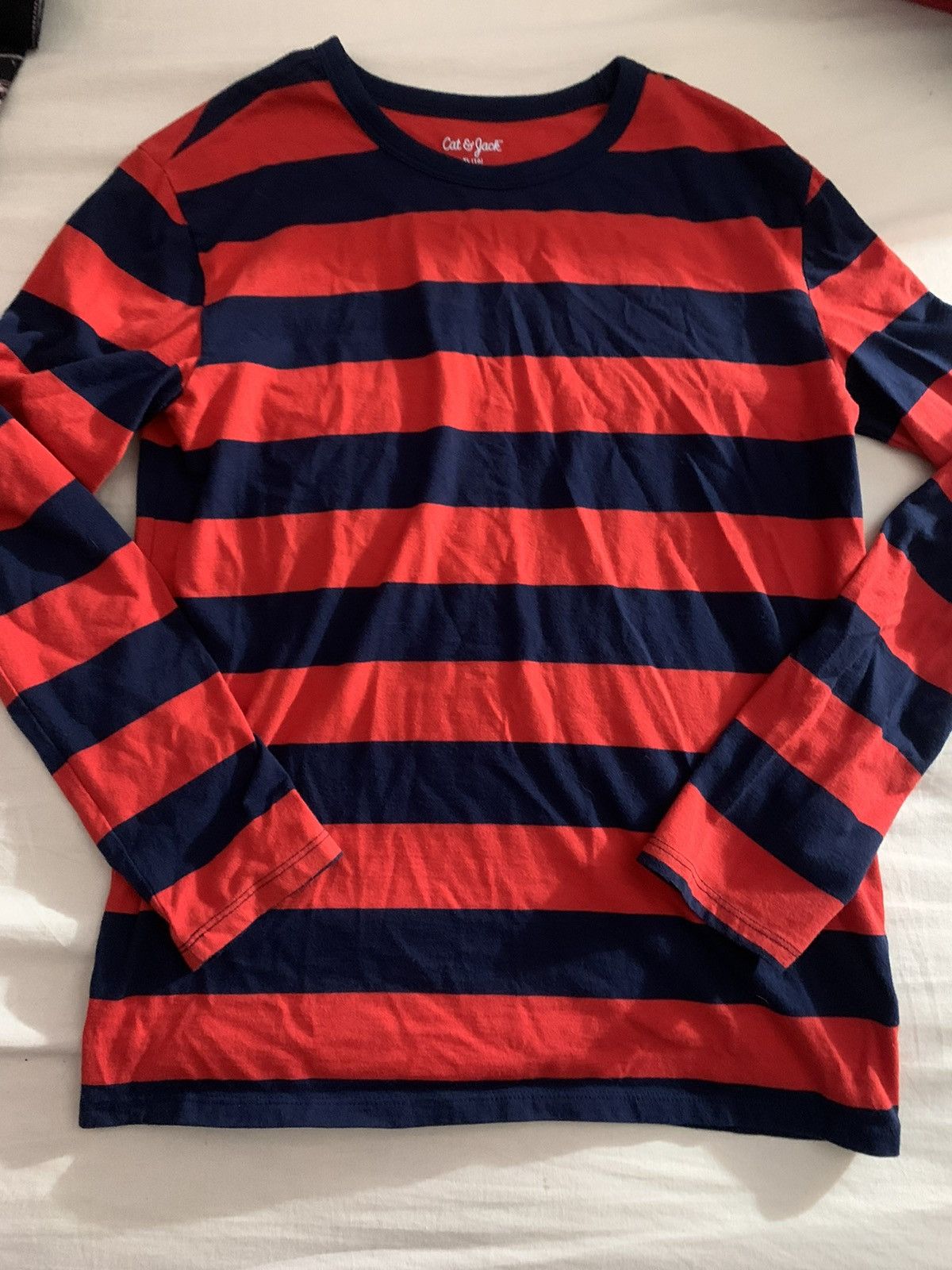 Vintage Cat and Jack red stripped y2k long sleeve Size XL / US 12-14 / IT 48-50 - 1 Preview