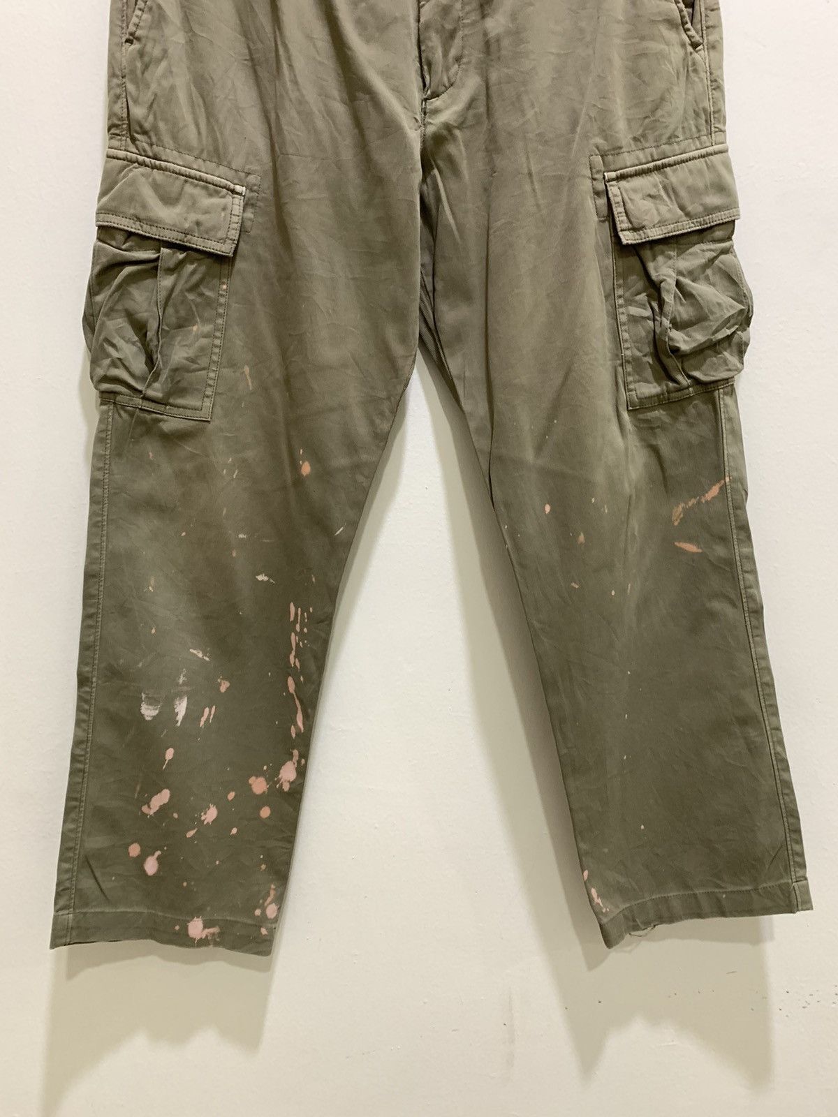Japanese Brand × Uniqlo UNIQLO Bleach Effect Paint Splatter Style TieDye Cargo Pant Size US 32 / EU 48 - 5 Thumbnail