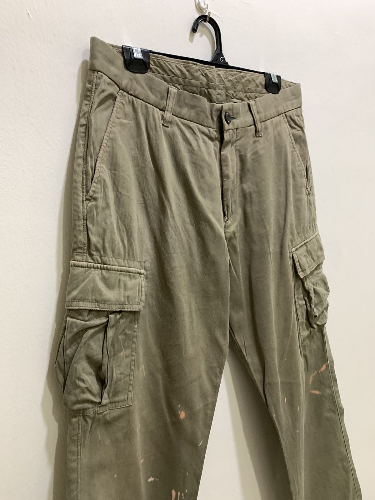 Japanese Brand × Uniqlo UNIQLO Bleach Effect Paint Splatter Style TieDye Cargo Pant Size US 32 / EU 48 - 6 Thumbnail