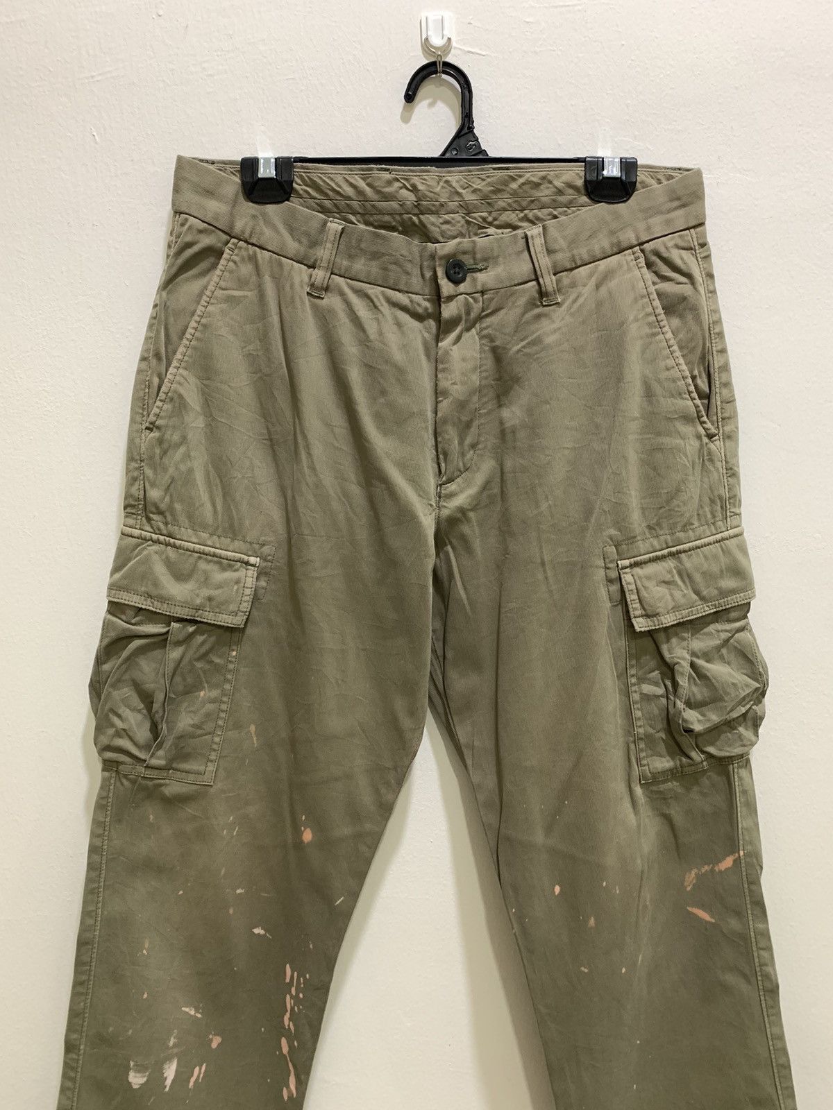 Japanese Brand × Uniqlo UNIQLO Bleach Effect Paint Splatter Style TieDye Cargo Pant Size US 32 / EU 48 - 4 Thumbnail