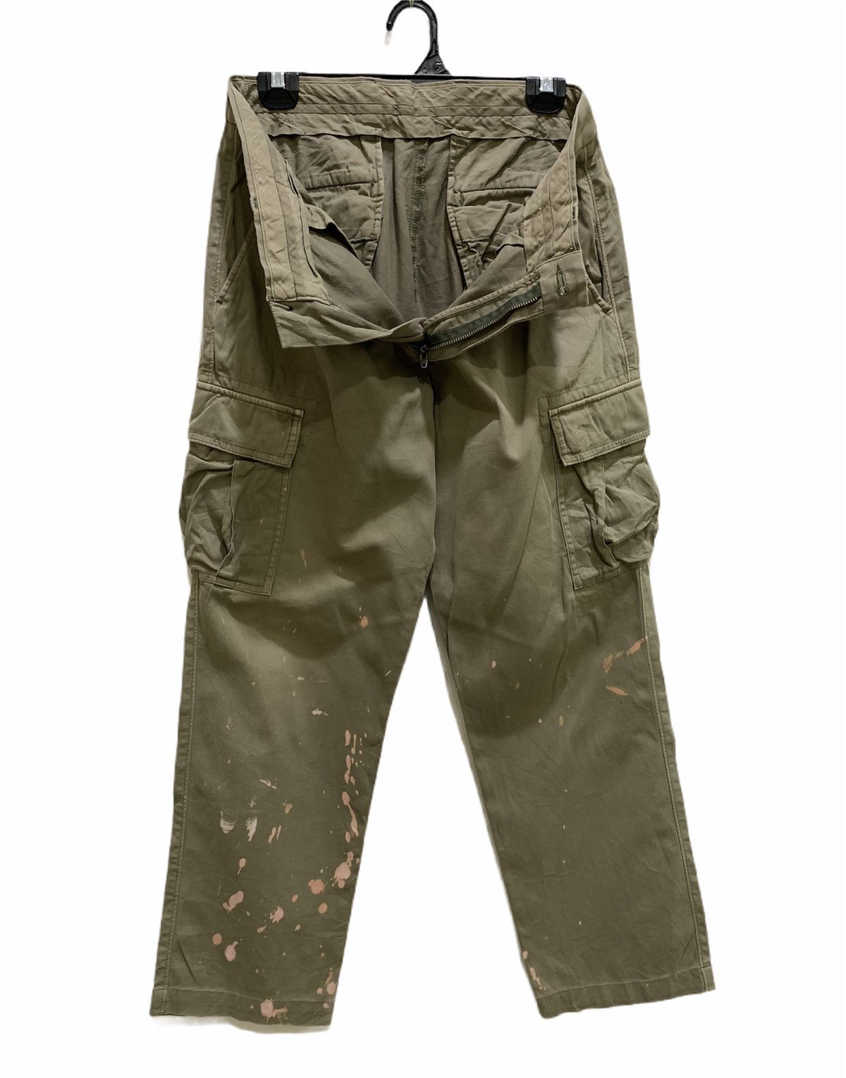Japanese Brand × Uniqlo UNIQLO Bleach Effect Paint Splatter Style TieDye Cargo Pant Size US 32 / EU 48 - 3 Thumbnail