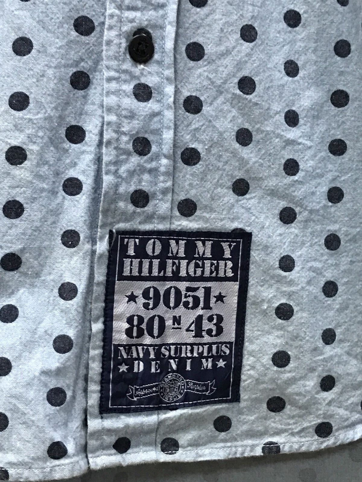 Tommy Hilfiger × Vintage Vintage Tommy Hilfiger Polka Dot Long Sleeve Shirts Size US L / EU 52-54 / 3 - 4 Thumbnail