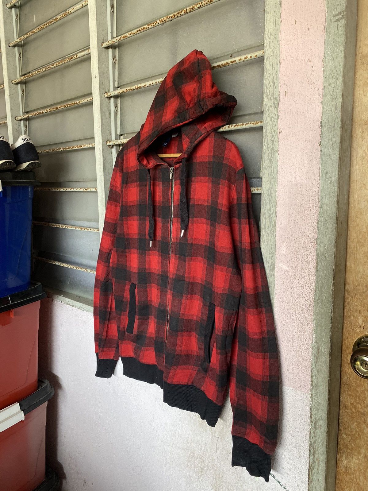 Seditionaries Divided By H&M Red Tartan Hoodies Size US M / EU 48-50 / 2 - 3 Thumbnail