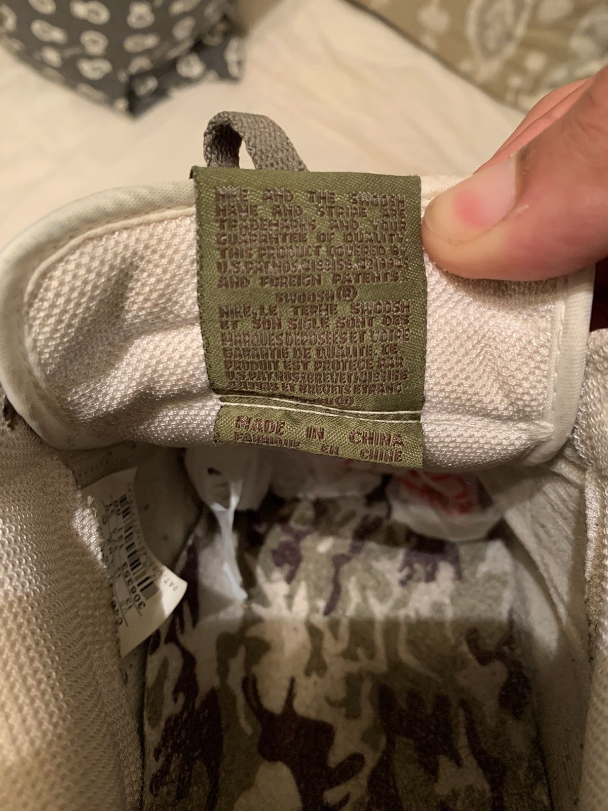 Nike × Vintage Vintage 2005 Archive Nike Force 1 White Palm Green Camo Size US 12 / EU 45 - 10 Thumbnail