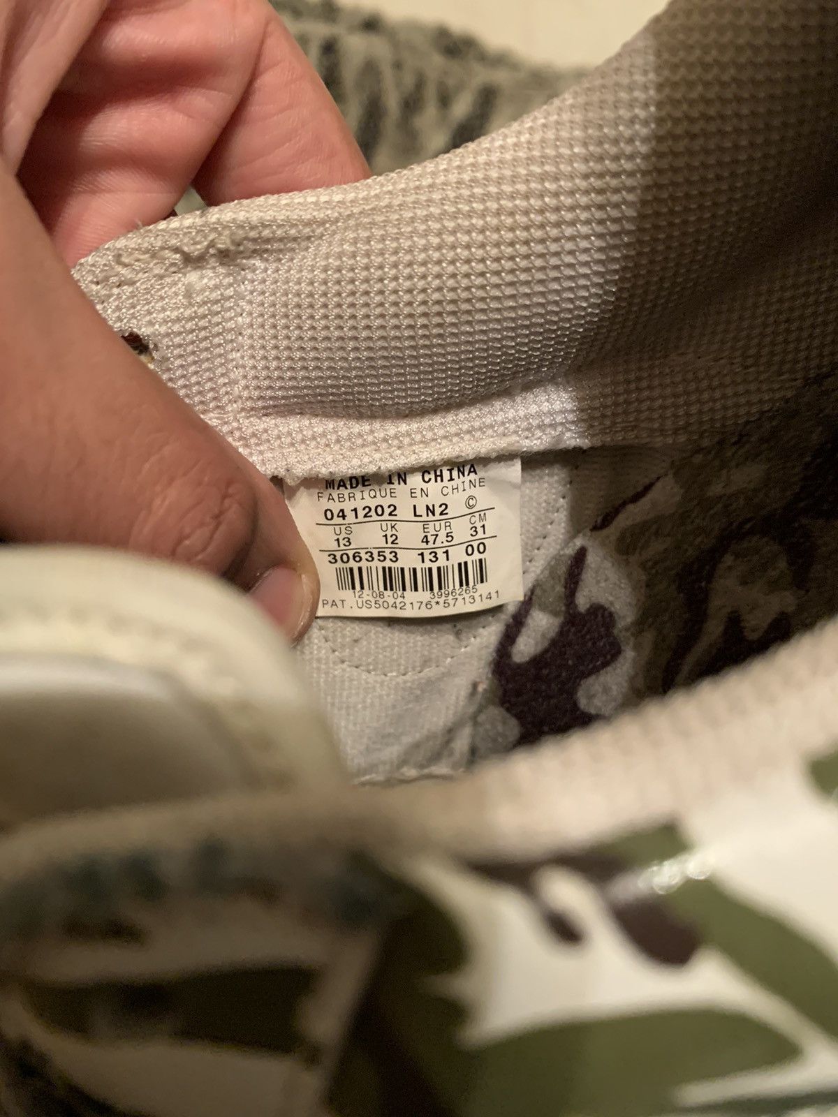 Nike × Vintage Vintage 2005 Archive Nike Force 1 White Palm Green Camo Size US 12 / EU 45 - 11 Thumbnail