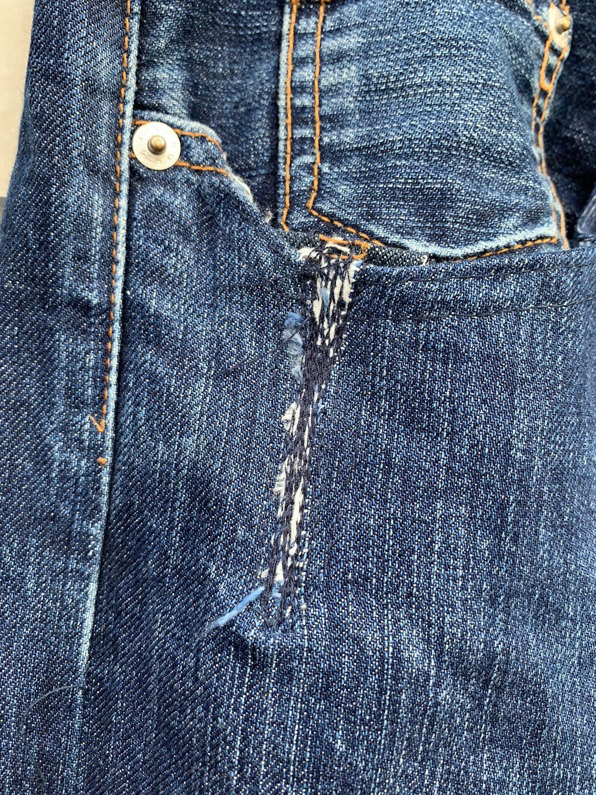Xlarge 🔥Vintage XLarge BullDog Selvedge Distressed Denim Size US 36 / EU 52 - 12 Thumbnail