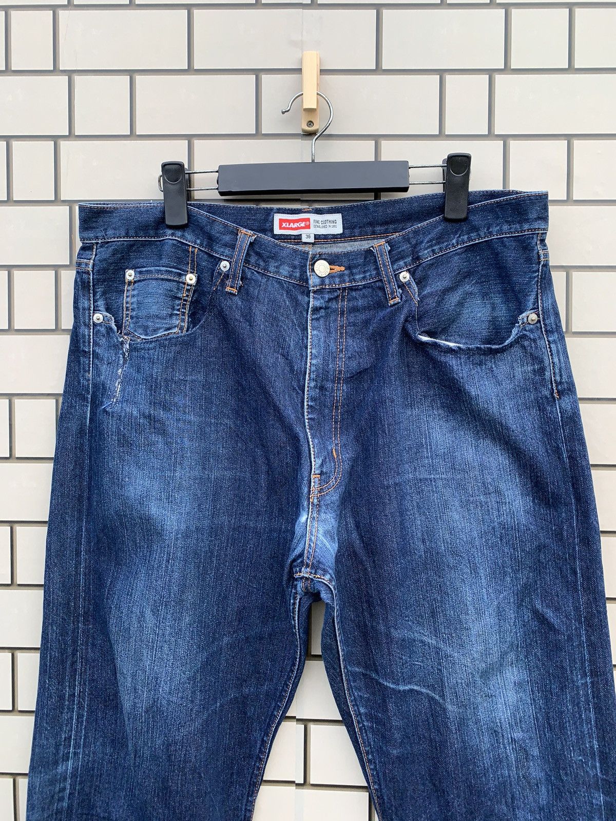 Xlarge 🔥Vintage XLarge BullDog Selvedge Distressed Denim Size US 36 / EU 52 - 5 Thumbnail