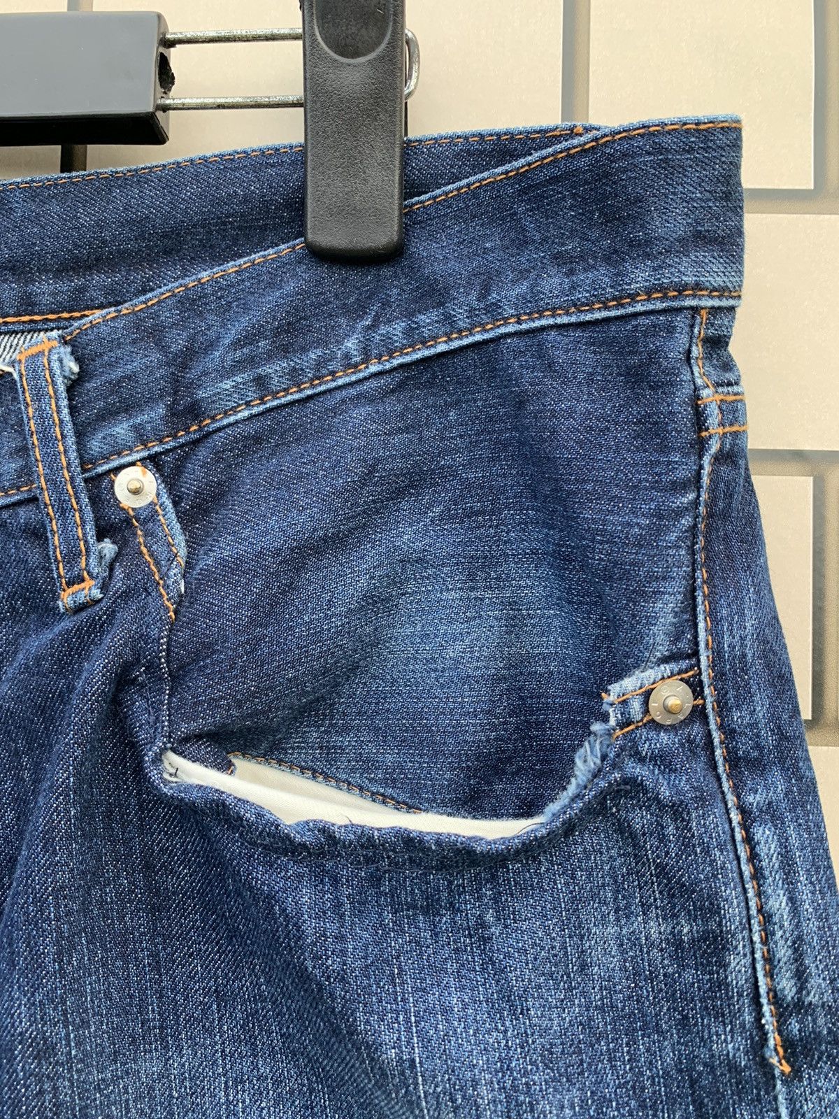 Xlarge 🔥Vintage XLarge BullDog Selvedge Distressed Denim Size US 36 / EU 52 - 9 Thumbnail