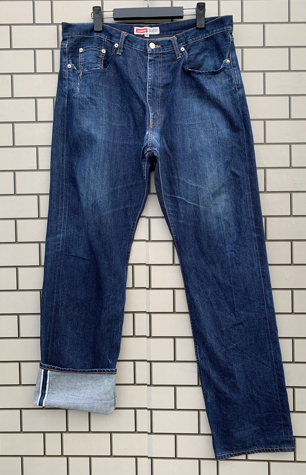 Xlarge 🔥Vintage XLarge BullDog Selvedge Distressed Denim Size US 36 / EU 52 - 4 Thumbnail