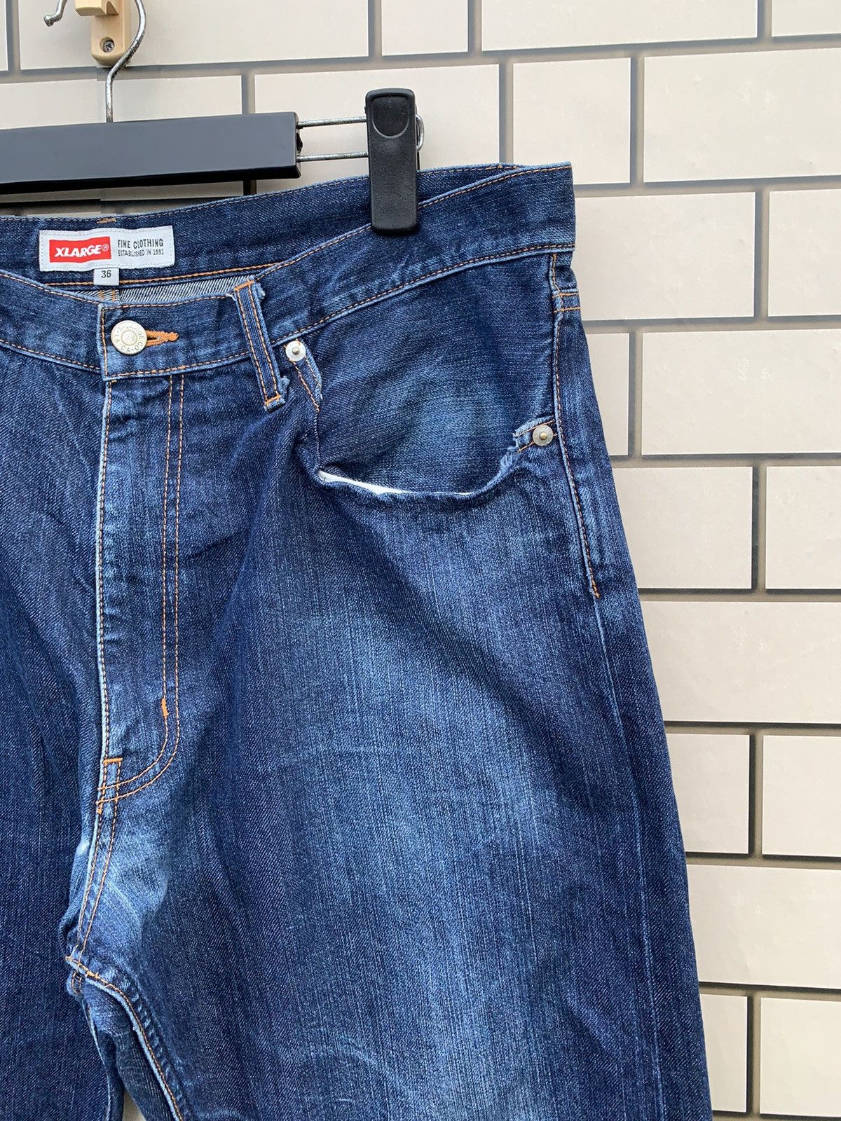 Xlarge 🔥Vintage XLarge BullDog Selvedge Distressed Denim Size US 36 / EU 52 - 7 Thumbnail