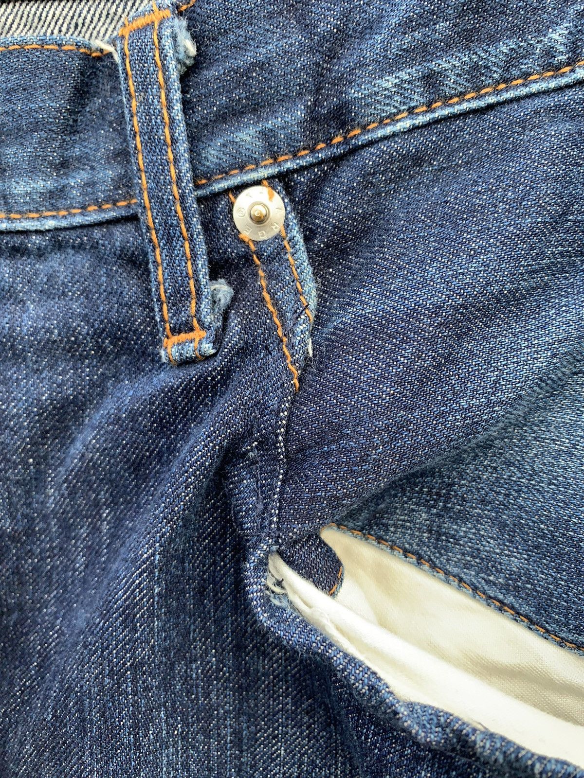 Xlarge 🔥Vintage XLarge BullDog Selvedge Distressed Denim Size US 36 / EU 52 - 10 Thumbnail