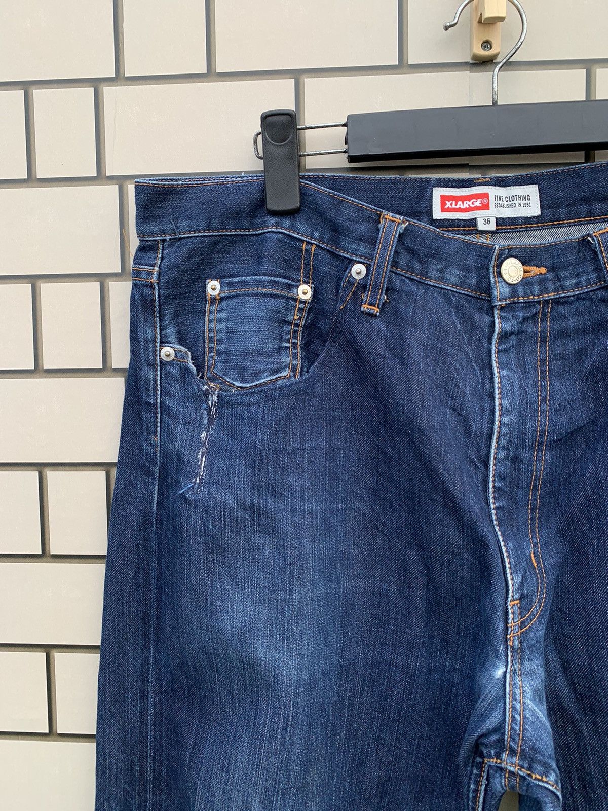 Xlarge 🔥Vintage XLarge BullDog Selvedge Distressed Denim Size US 36 / EU 52 - 6 Thumbnail