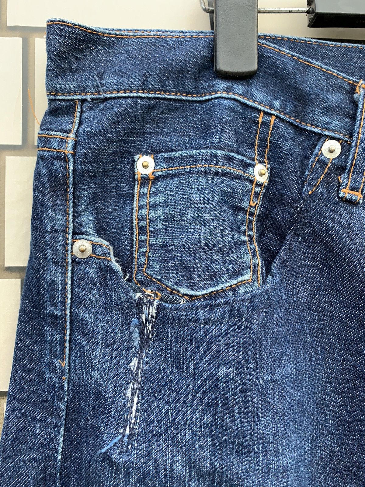 Xlarge 🔥Vintage XLarge BullDog Selvedge Distressed Denim Size US 36 / EU 52 - 8 Thumbnail