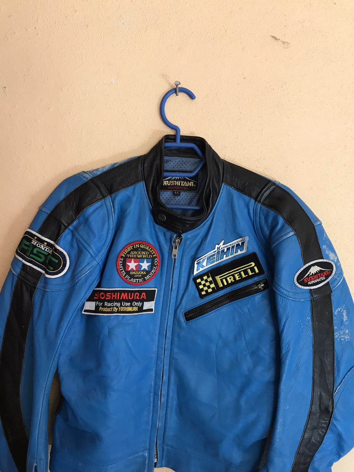 Fox Racing 🔥HEAT 🔥RARE VTG KUSHITANI HAMAMATSU RACING LEATHER Size US M / EU 48-50 / 2 - 5 Thumbnail