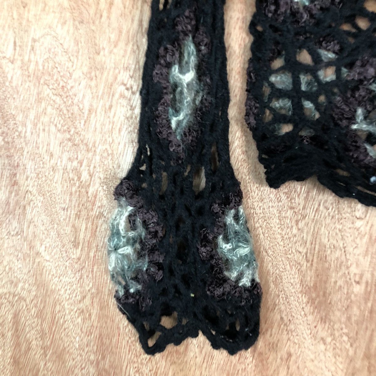 Vintage DL Wonder Land Black cardigan crochet mohair Knitwear #c747 Size S / US 4 / IT 40 - 6 Thumbnail