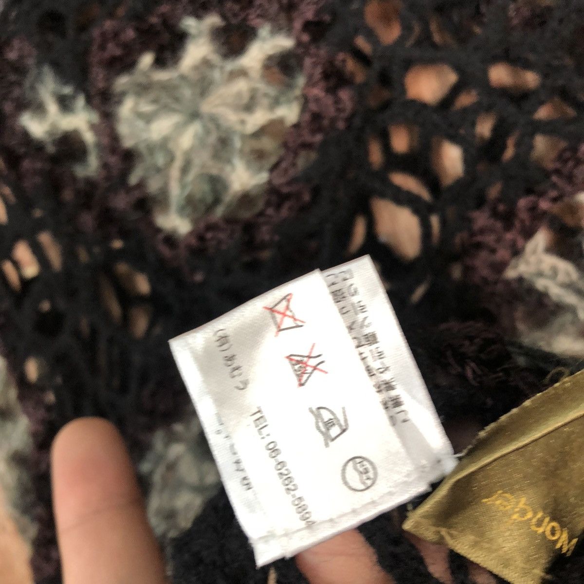 Vintage DL Wonder Land Black cardigan crochet mohair Knitwear #c747 Size S / US 4 / IT 40 - 10 Thumbnail