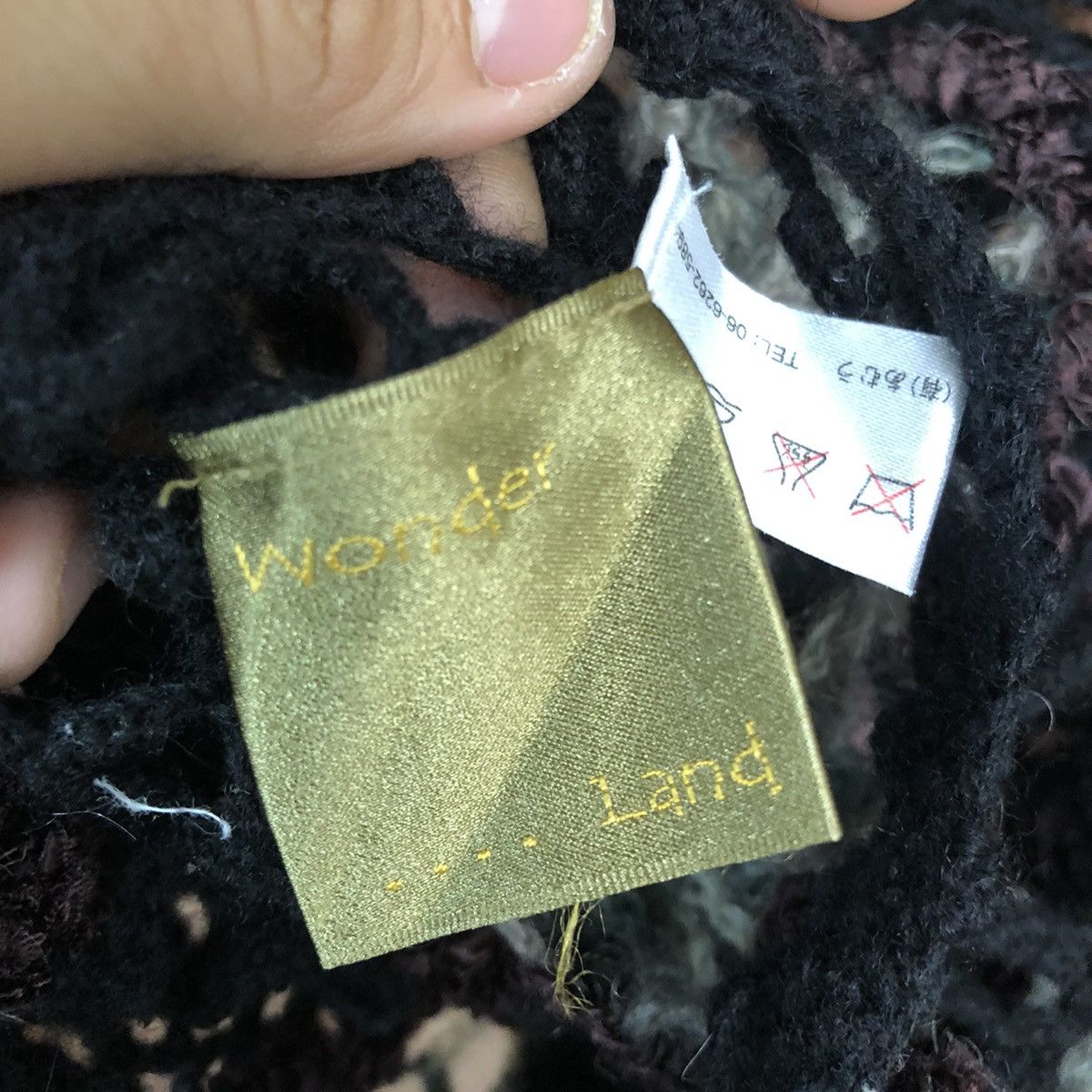 Vintage DL Wonder Land Black cardigan crochet mohair Knitwear #c747 Size S / US 4 / IT 40 - 11 Thumbnail