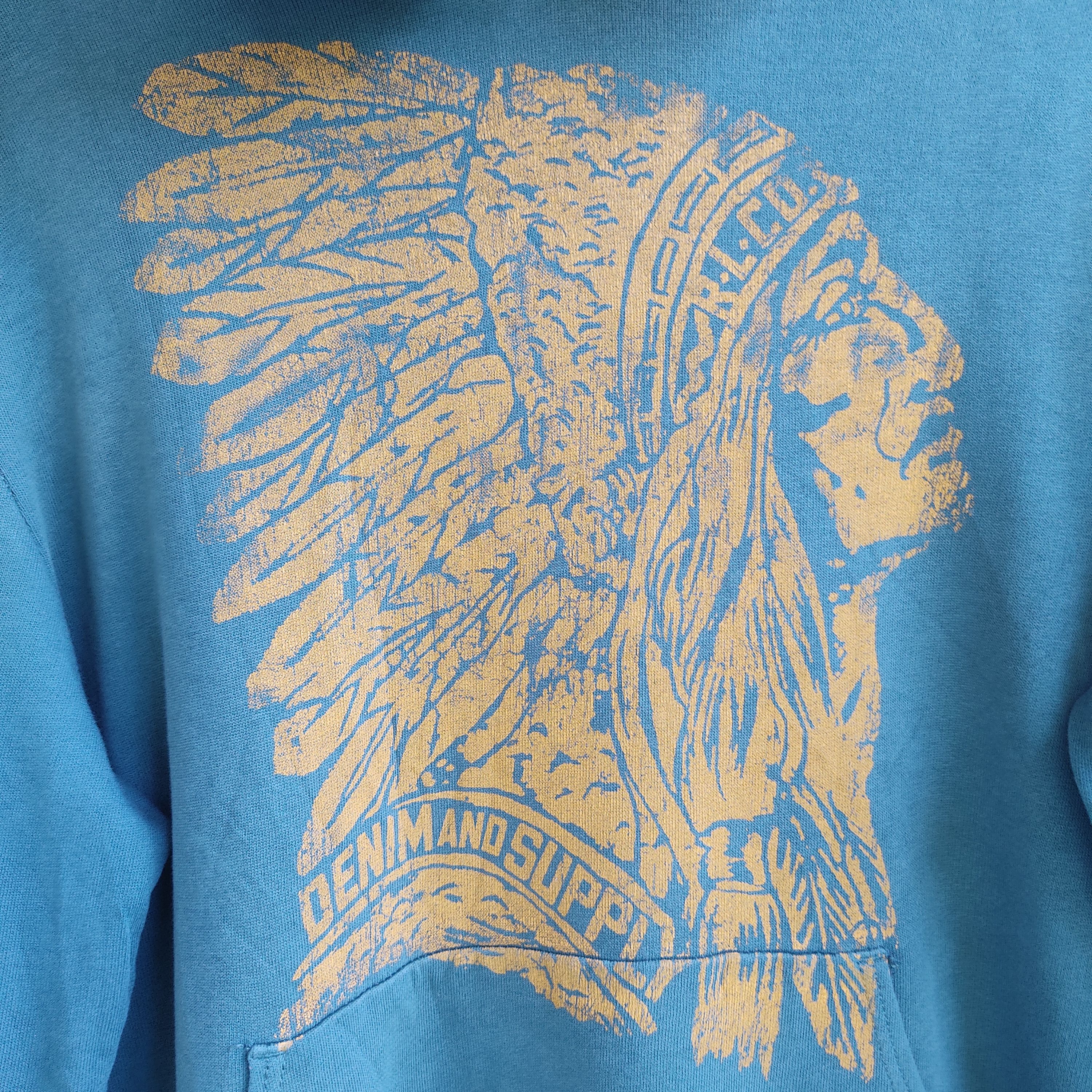 Ralphlauren Red Indian Navajo Green Distressed Sweatshirt