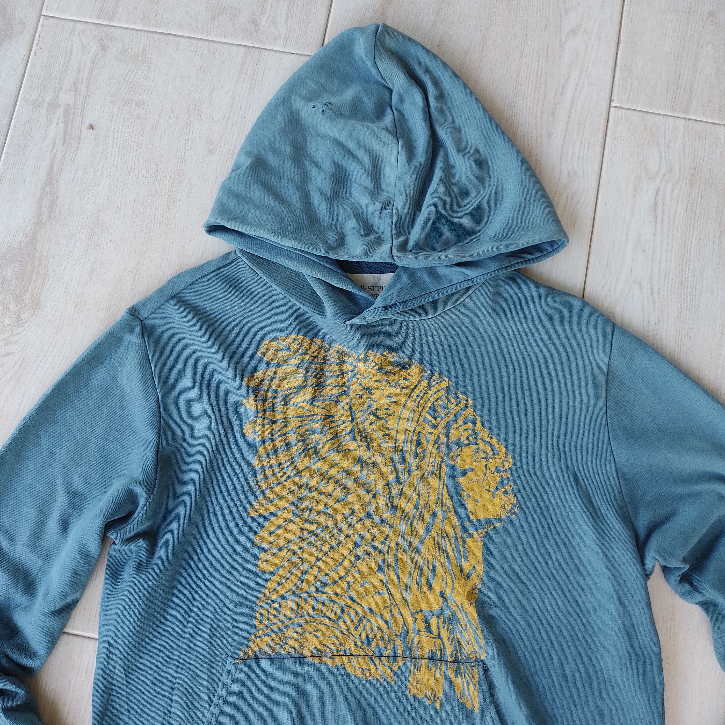 Ralphlauren Red Indian Navajo Green Distressed Sweatshirt