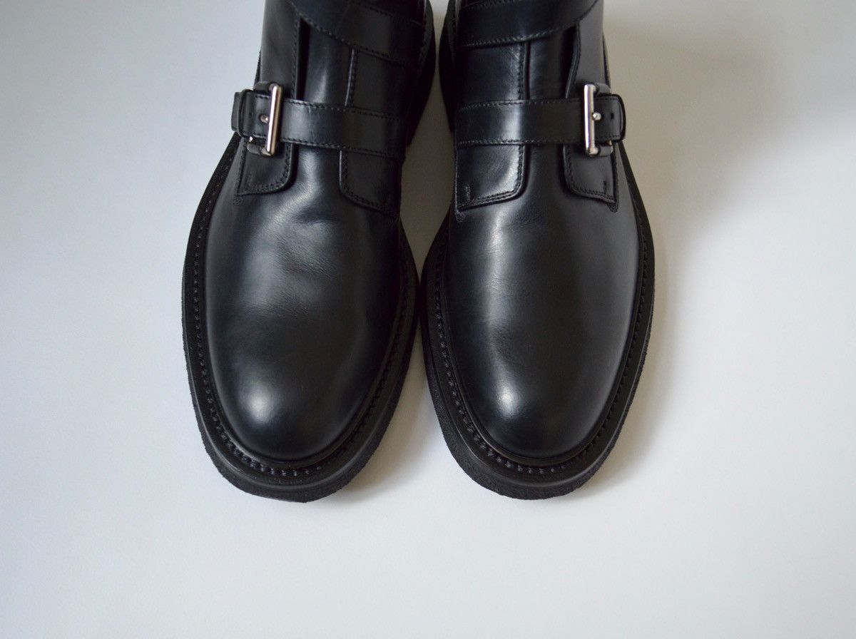 Dior A/W 08 Black Leather Strap Combat Boots Size US 12 / EU 45 - 5 Thumbnail