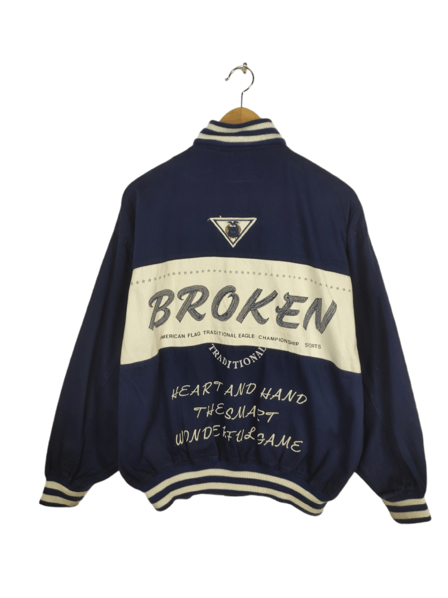 Japanese Brand Vintage Broken American Flag Championship Spell Out Jacket Size US L / EU 52-54 / 3 - 1 Thumbnail