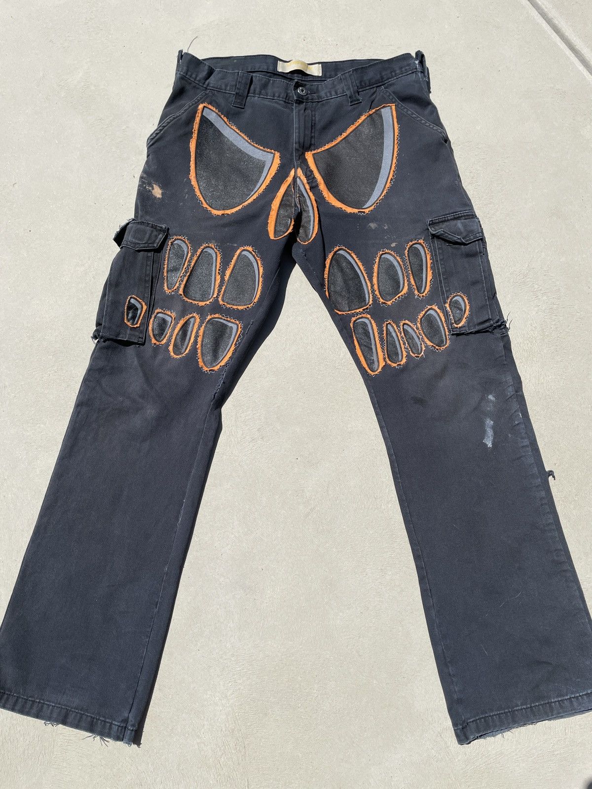Custom × Skulls × Wrangler Skull cargos | Grailed