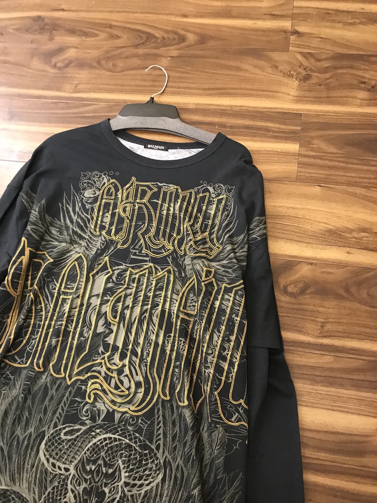 Balmain LS Logo Tee With Snake, Eagle & Dragon Size US L / EU 52-54 / 3 - 7 Thumbnail