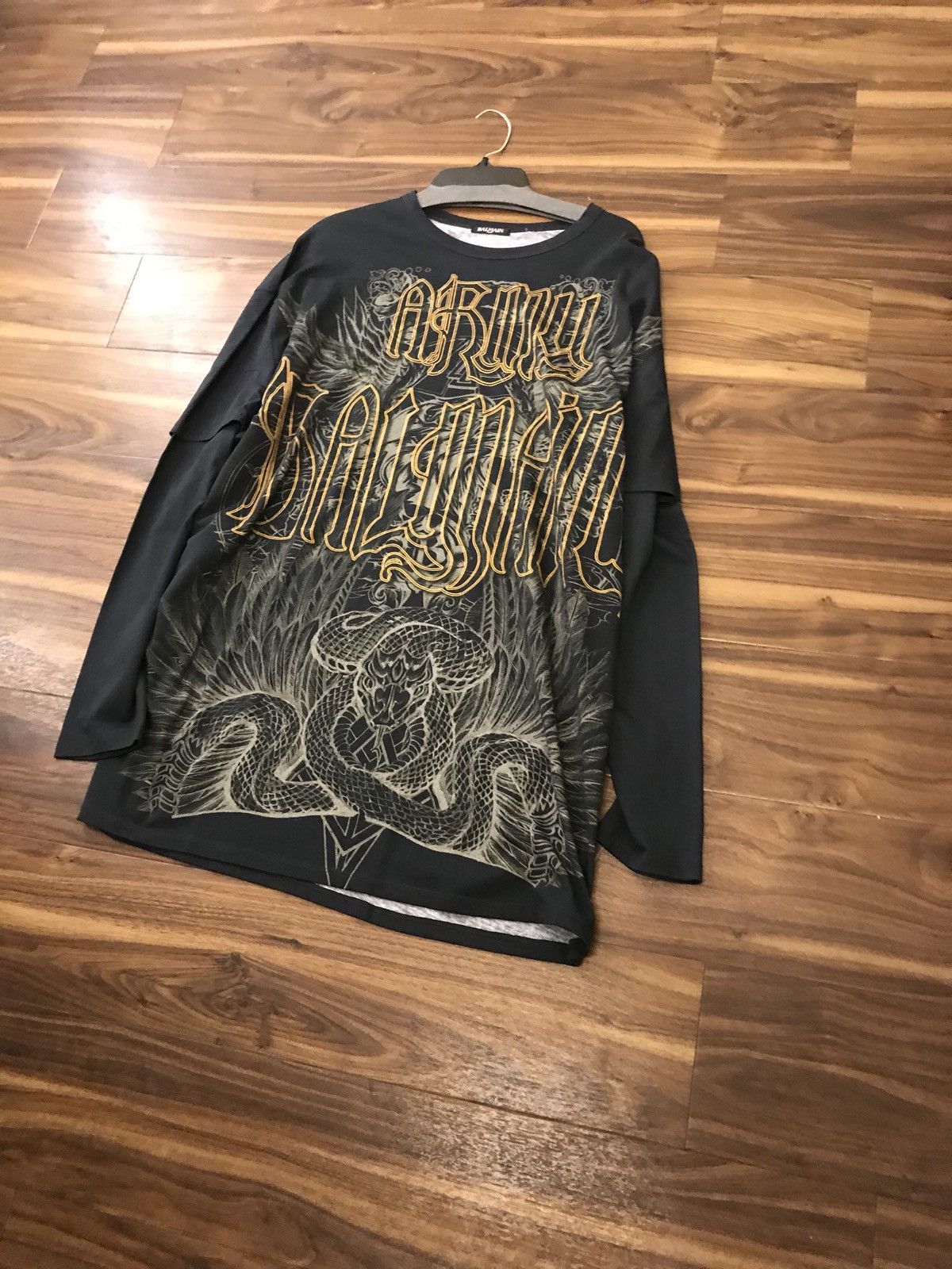 Balmain LS Logo Tee With Snake, Eagle & Dragon Size US L / EU 52-54 / 3 - 6 Thumbnail