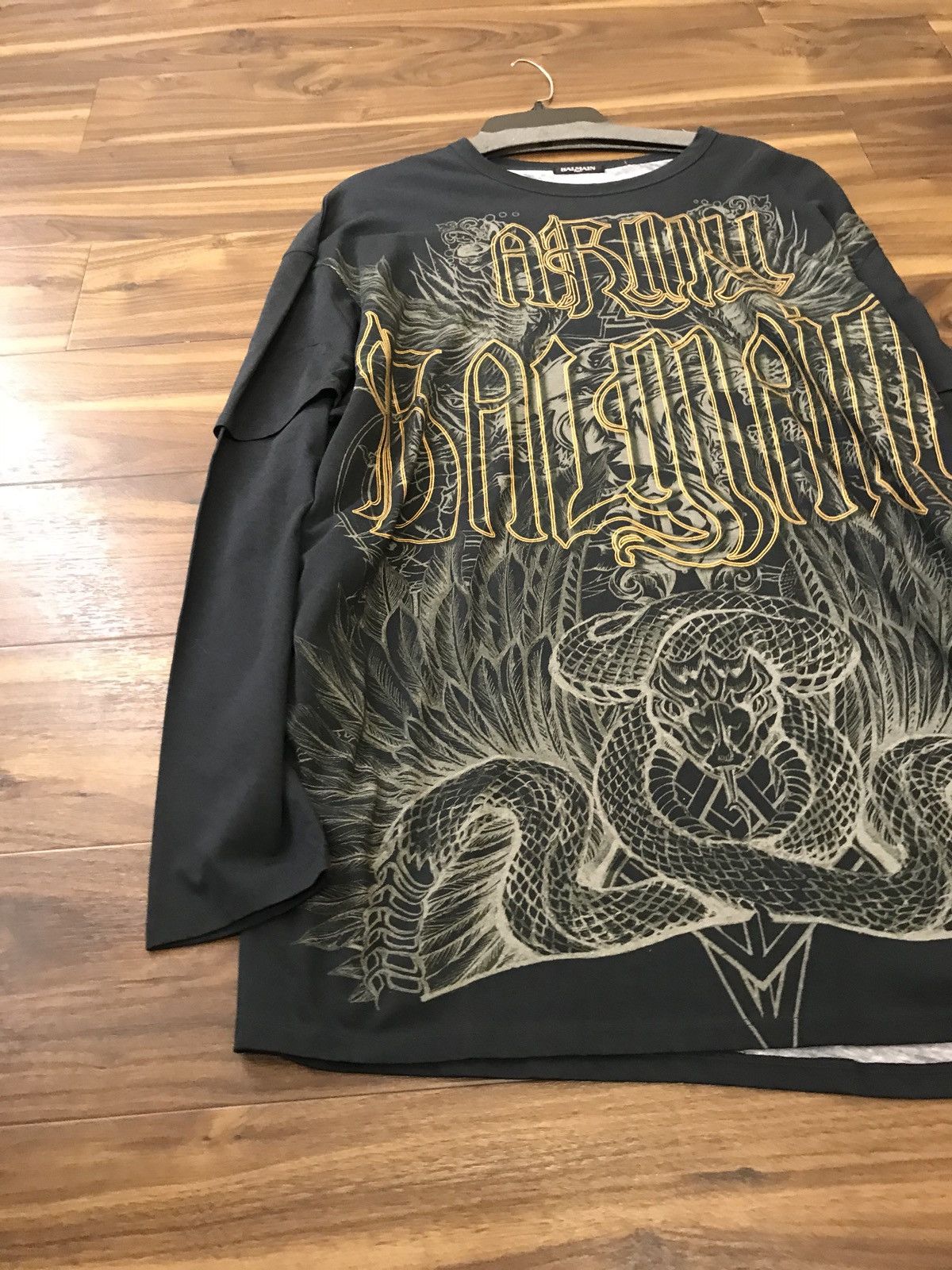 Balmain LS Logo Tee With Snake, Eagle & Dragon Size US L / EU 52-54 / 3 - 4 Thumbnail