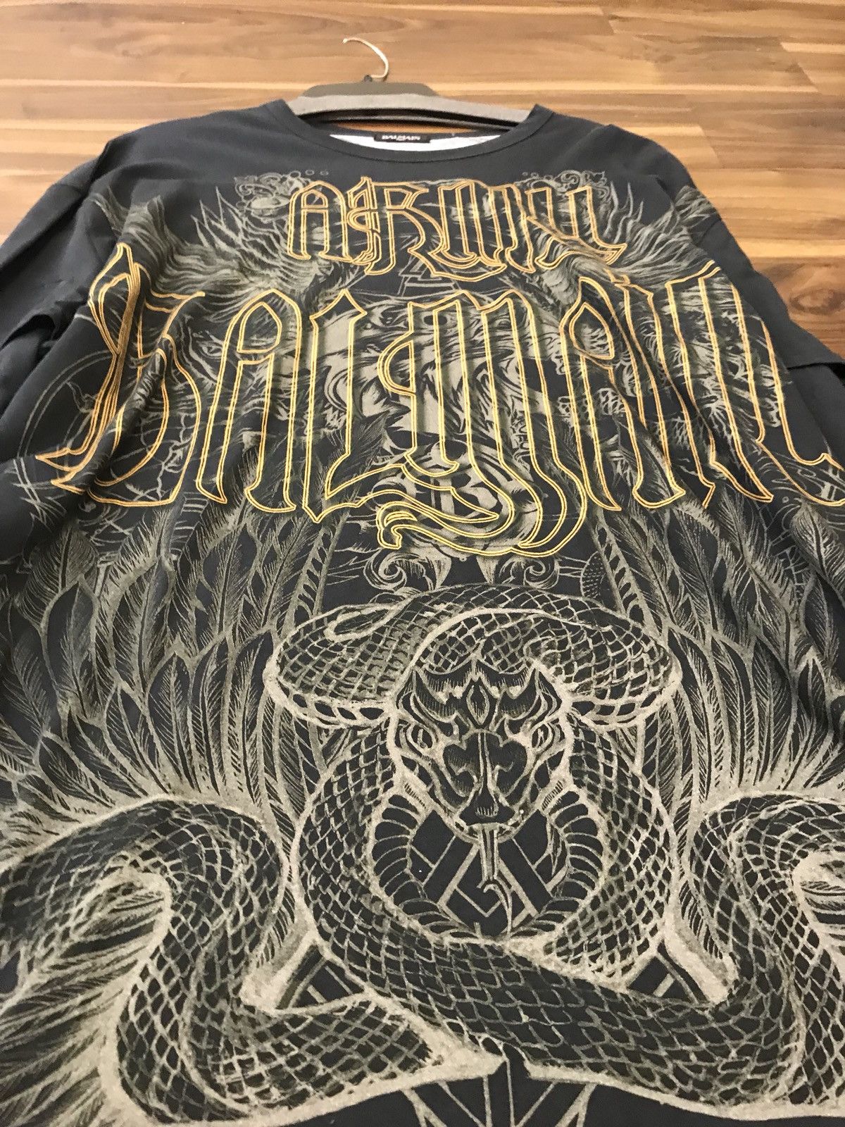 Balmain LS Logo Tee With Snake, Eagle & Dragon Size US L / EU 52-54 / 3 - 2 Thumbnail