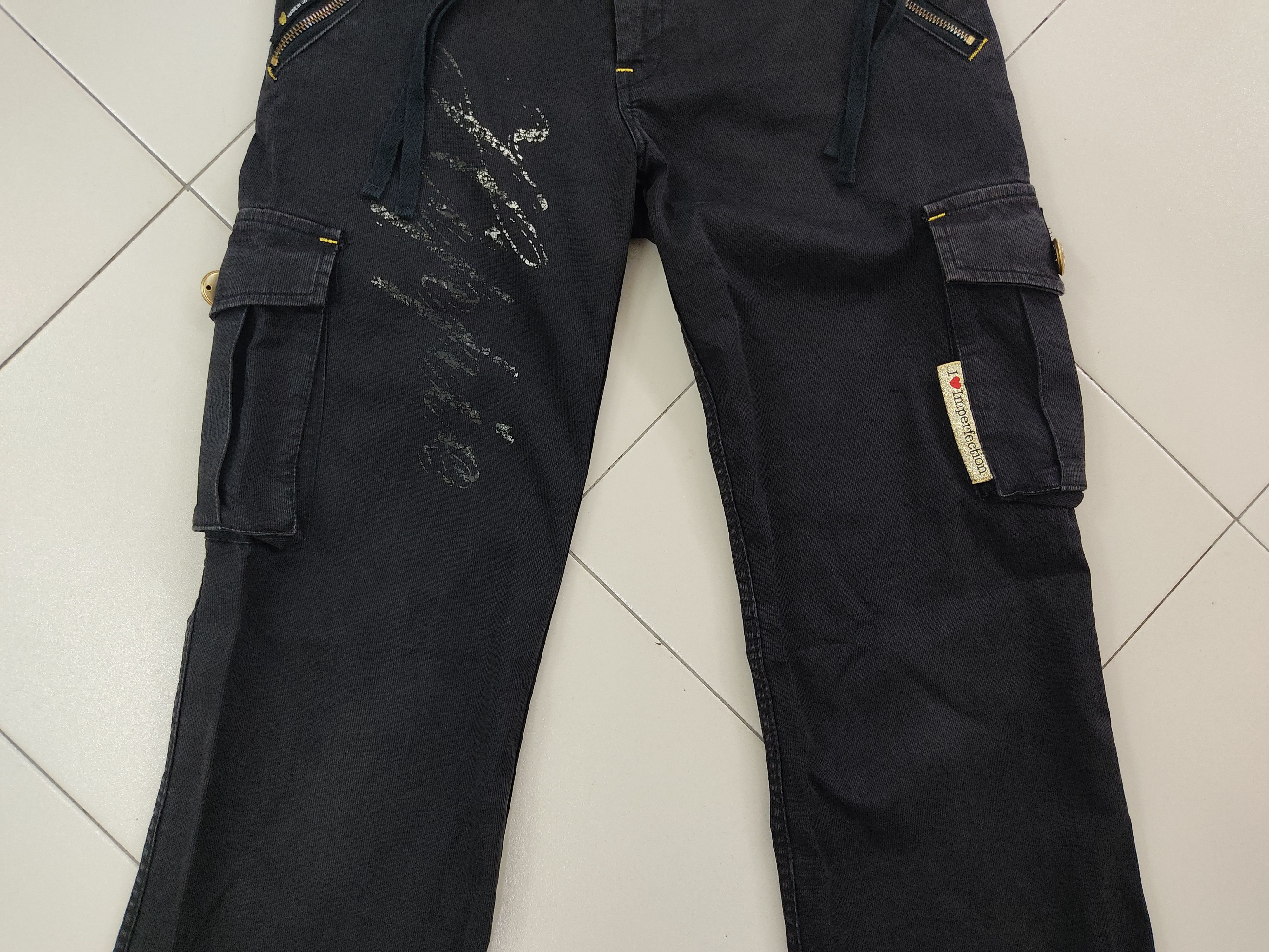 Japanese Brand Crystal Ball Multipocket Utility Black Cargo Pants Size US 30 / EU 46 - 3 Thumbnail
