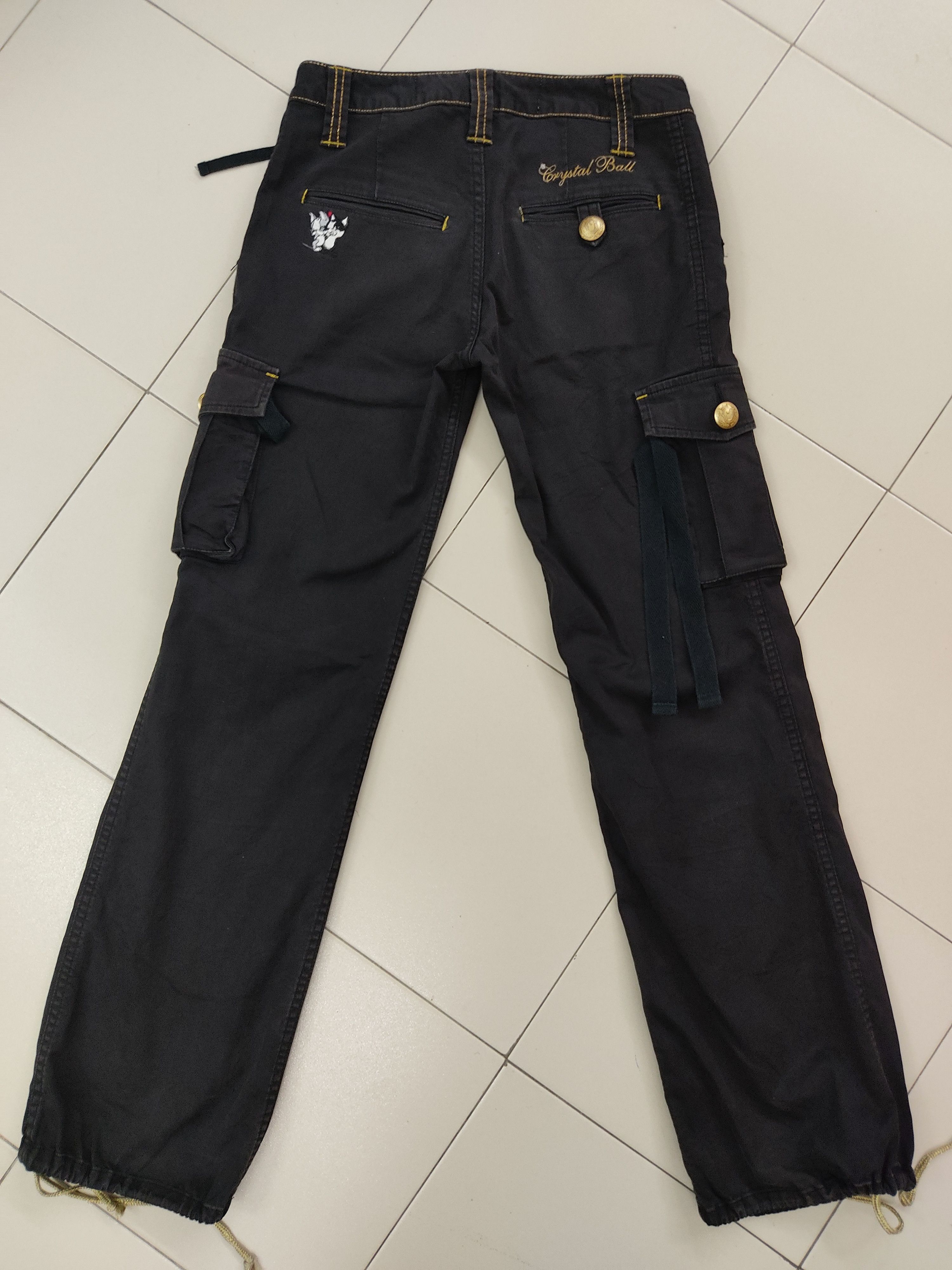 Japanese Brand Crystal Ball Multipocket Utility Black Cargo Pants Size US 30 / EU 46 - 12 Thumbnail